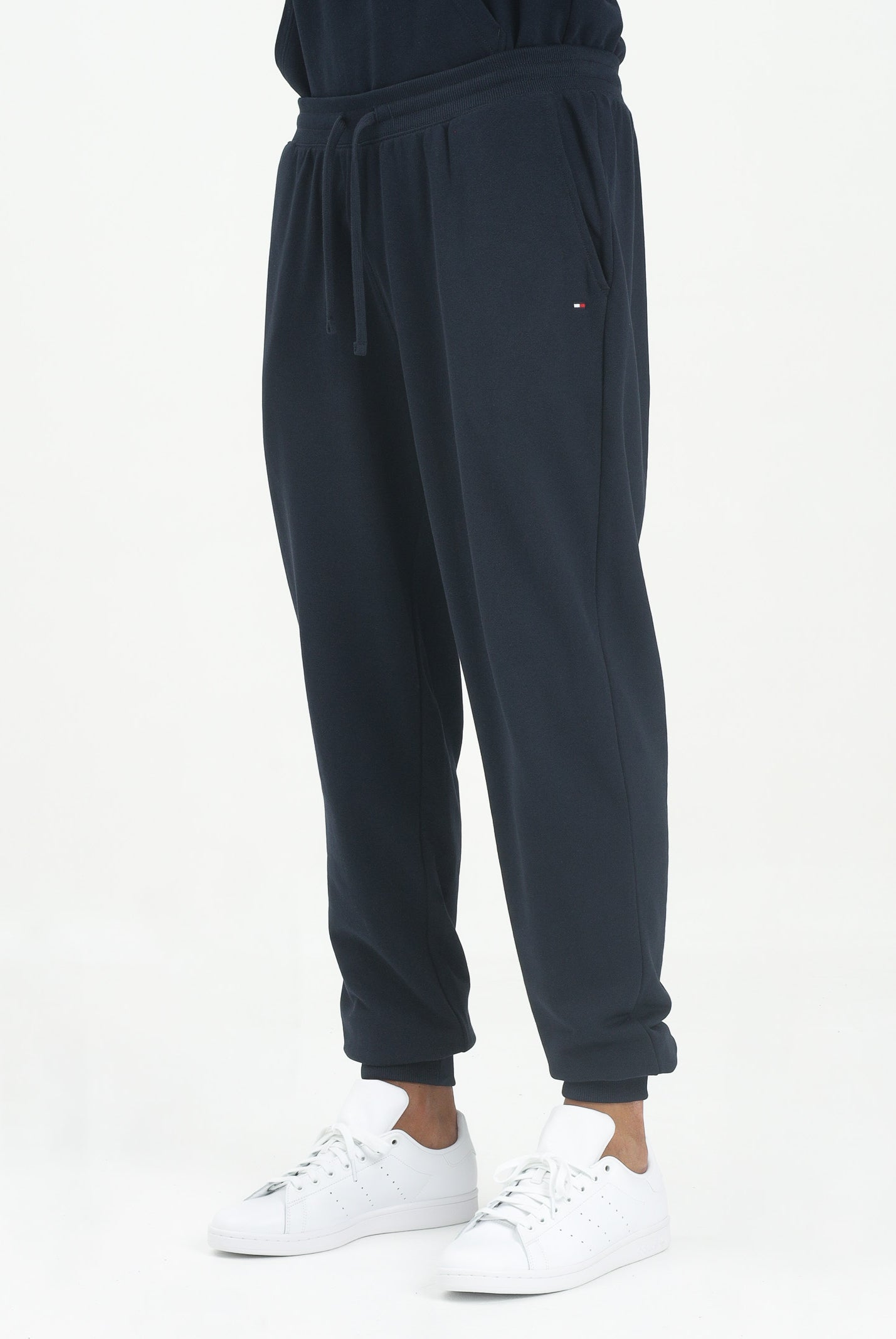 TOMMY HILFIGER Pantalone sportivo blu da uomo con ricamo logo MW0MW37236DW5 . TOMMY HILFIGER