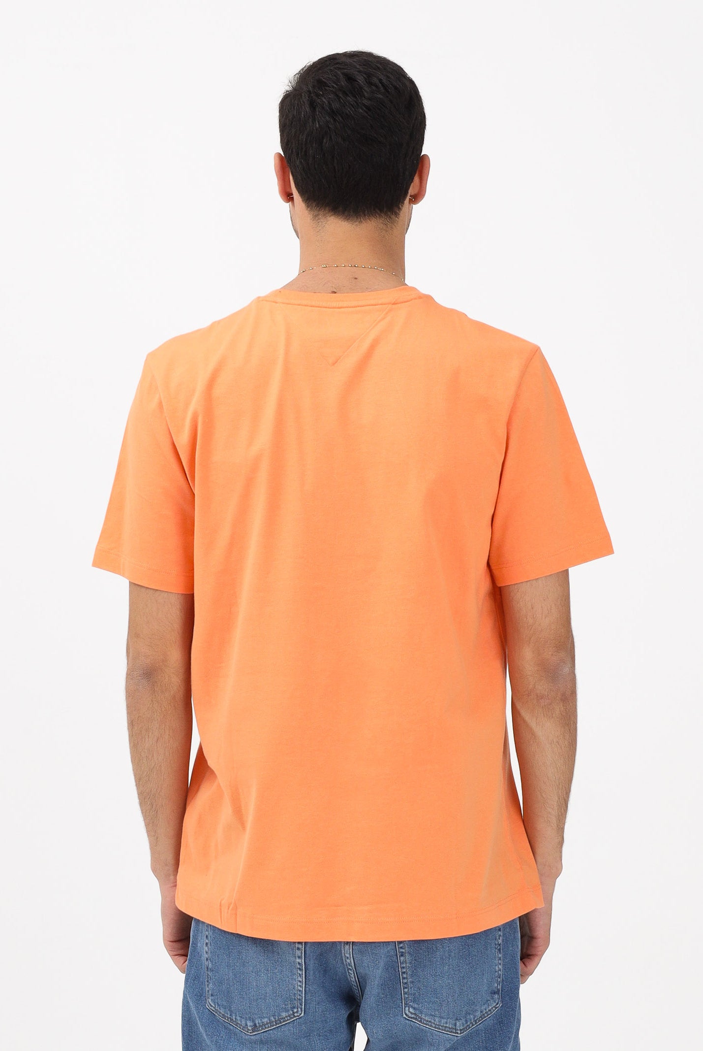 TOMMY HILFIGER T-shirt a manica corta arancione da uomo con logo MW0MW39995 SC9 TOMMY HILFIGER