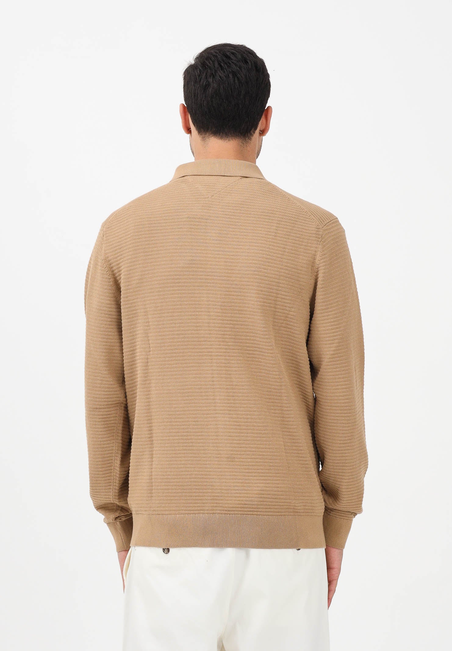 TOMMY HILFIGER Cardigan beige da uomo MW0MW41645 RBC TOMMY HILFIGER