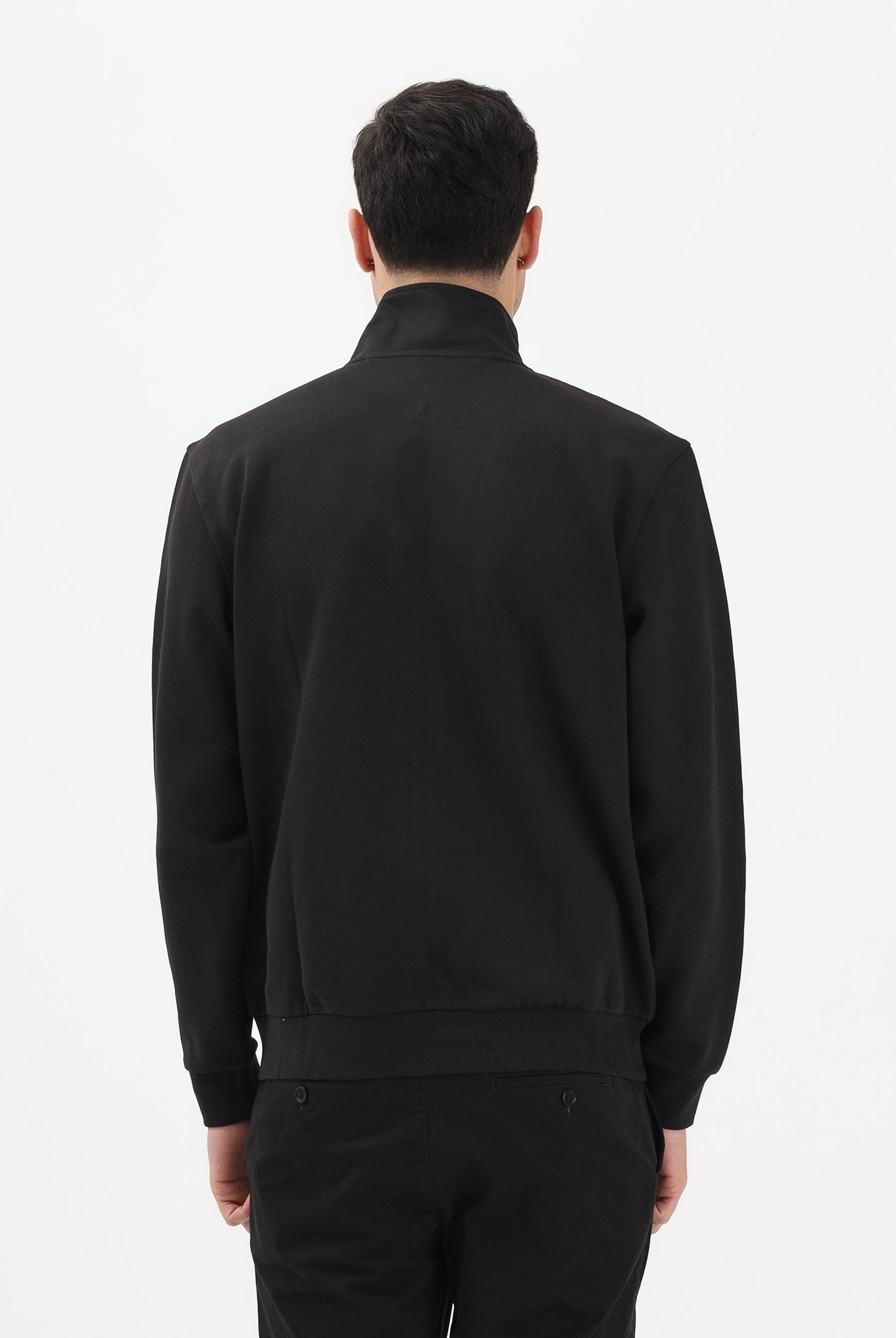 TOMMY HILFIGER Giacca a vento nera da uomo con logo MW0MW41758 BDS TOMMY HILFIGER