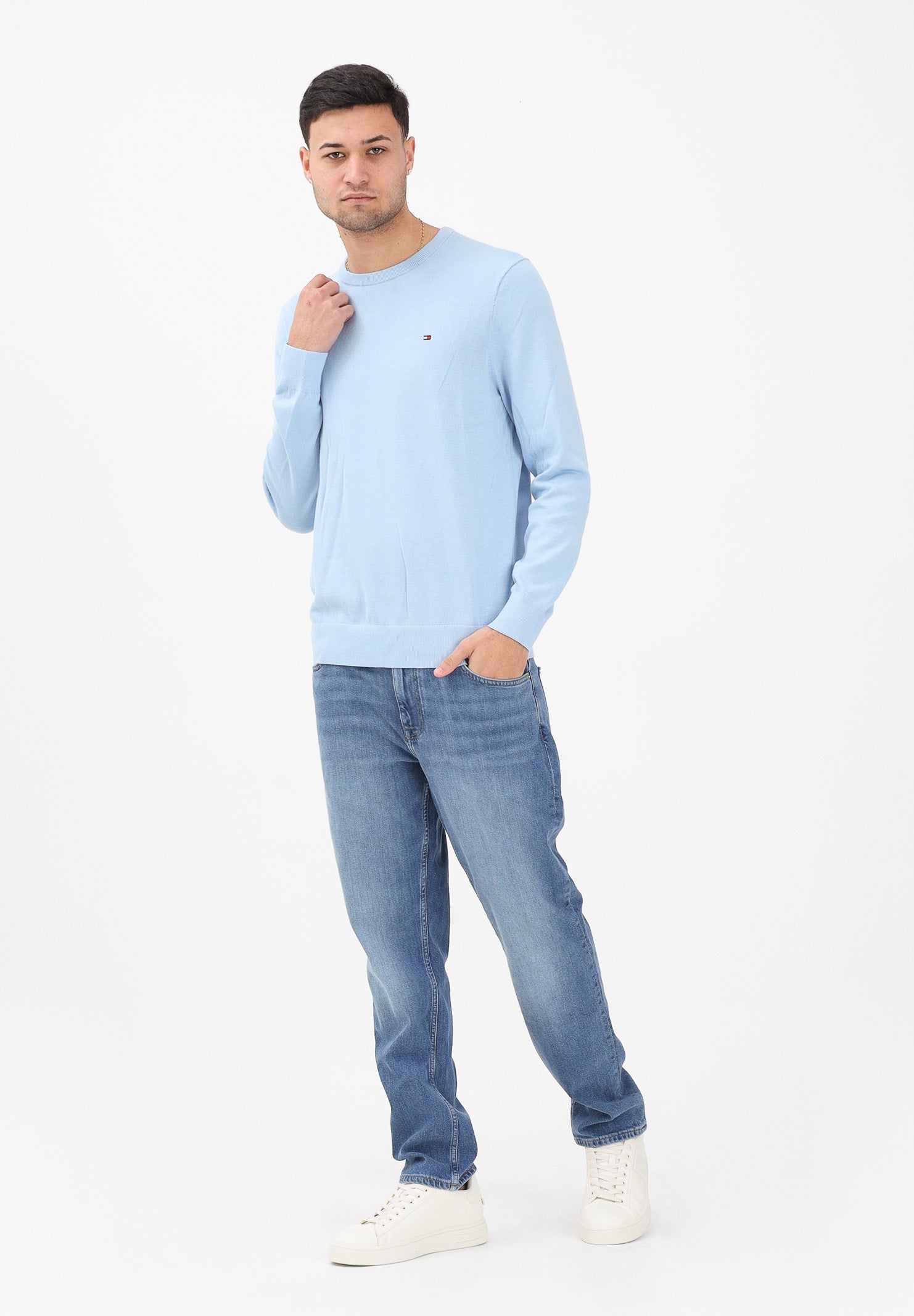 TOMMY HILFIGER Jeans Denton in denim di cotone stretch da uomo MW0MW41886 1A8 TOMMY HILFIGER