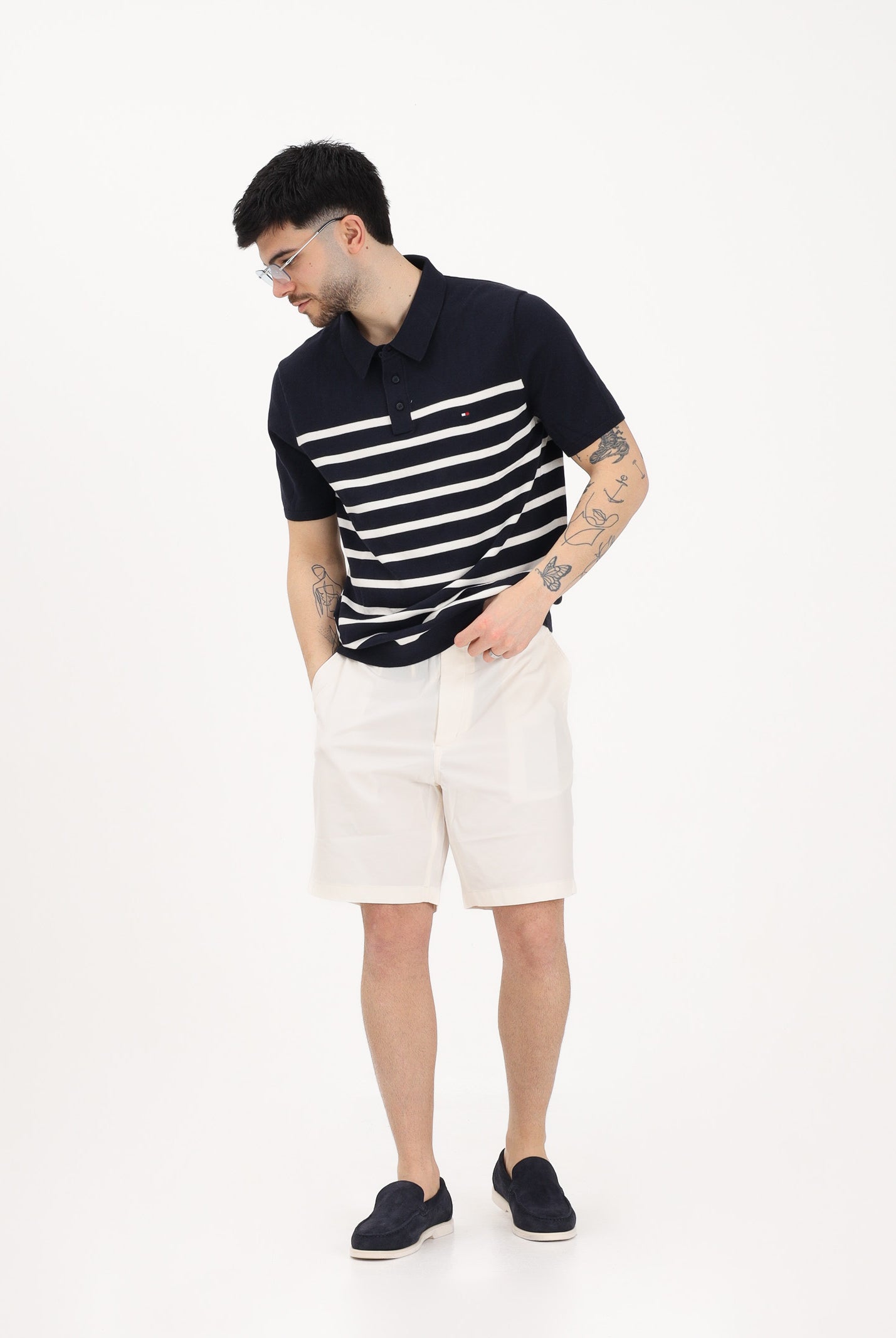 TOMMY HILFIGER Shorts panna da uomo MW0MW42354 Z00 TOMMY HILFIGER