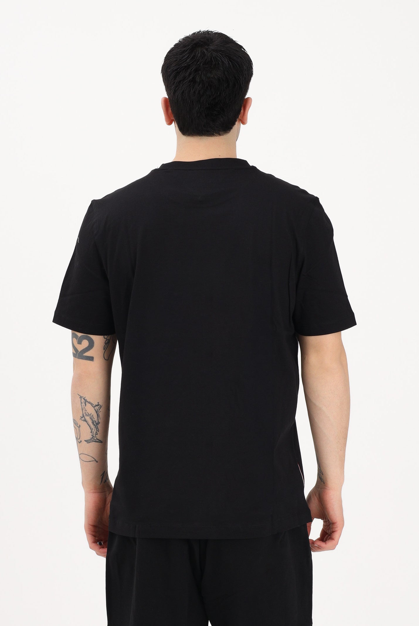 TOMMY HILFIGER T-shirt a manica corta nera da uomo con logo MW0MW42393 BDS TOMMY HILFIGER