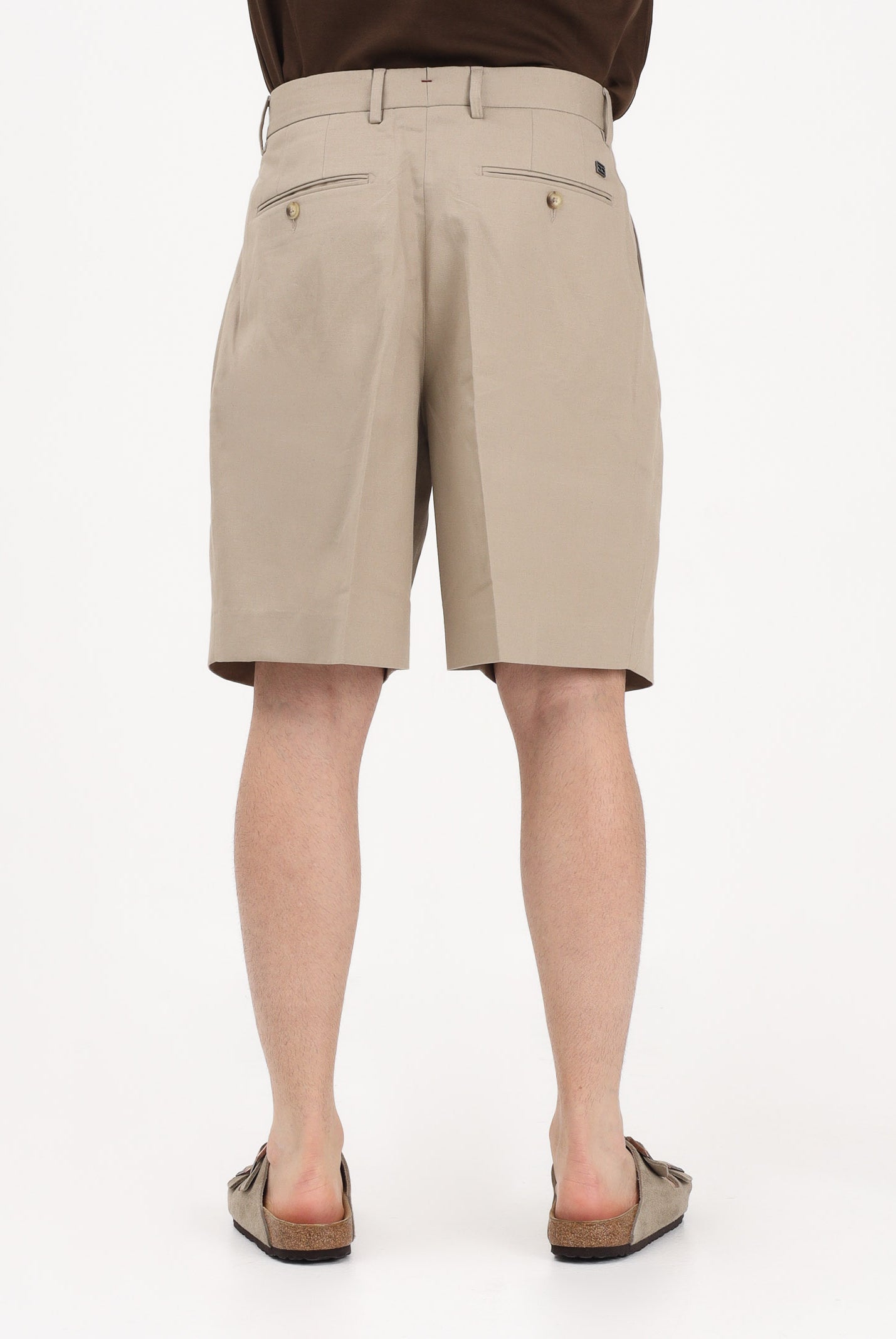 TOMMY HILFIGER Shorts beige da uomo dal taglio sartoriale MW0MW42670 RBT TOMMY HILFIGER