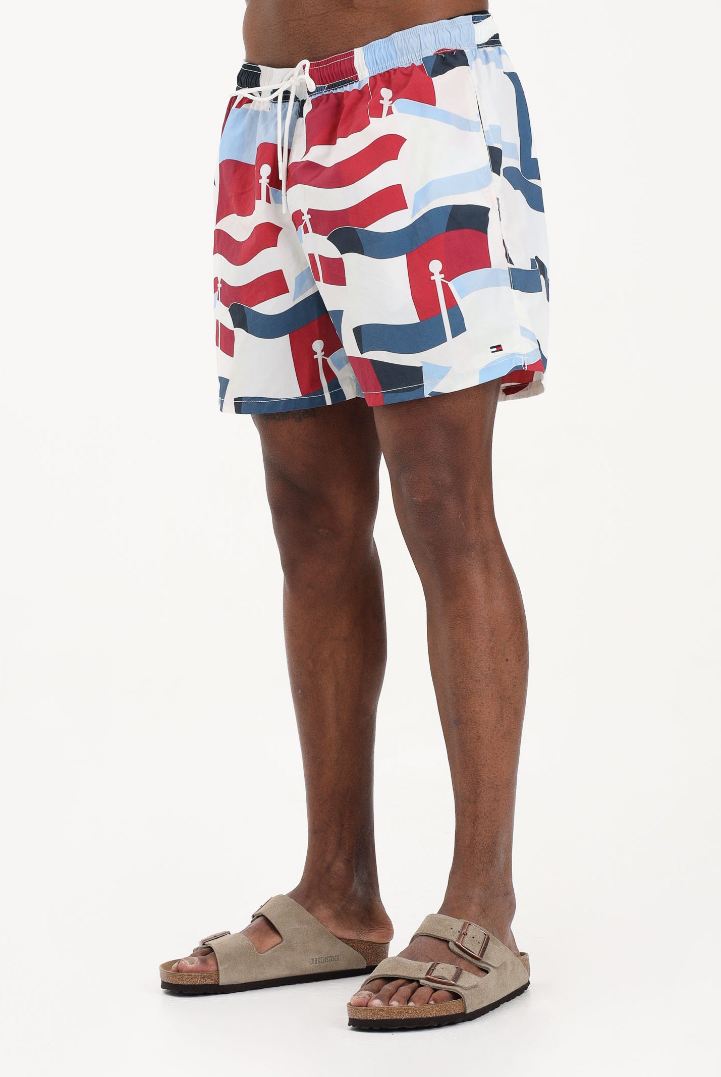 TOMMY HILFIGER Shorts mare multirocolor da uomo con stampa UM0UM03491 01W TOMMY HILFIGER
