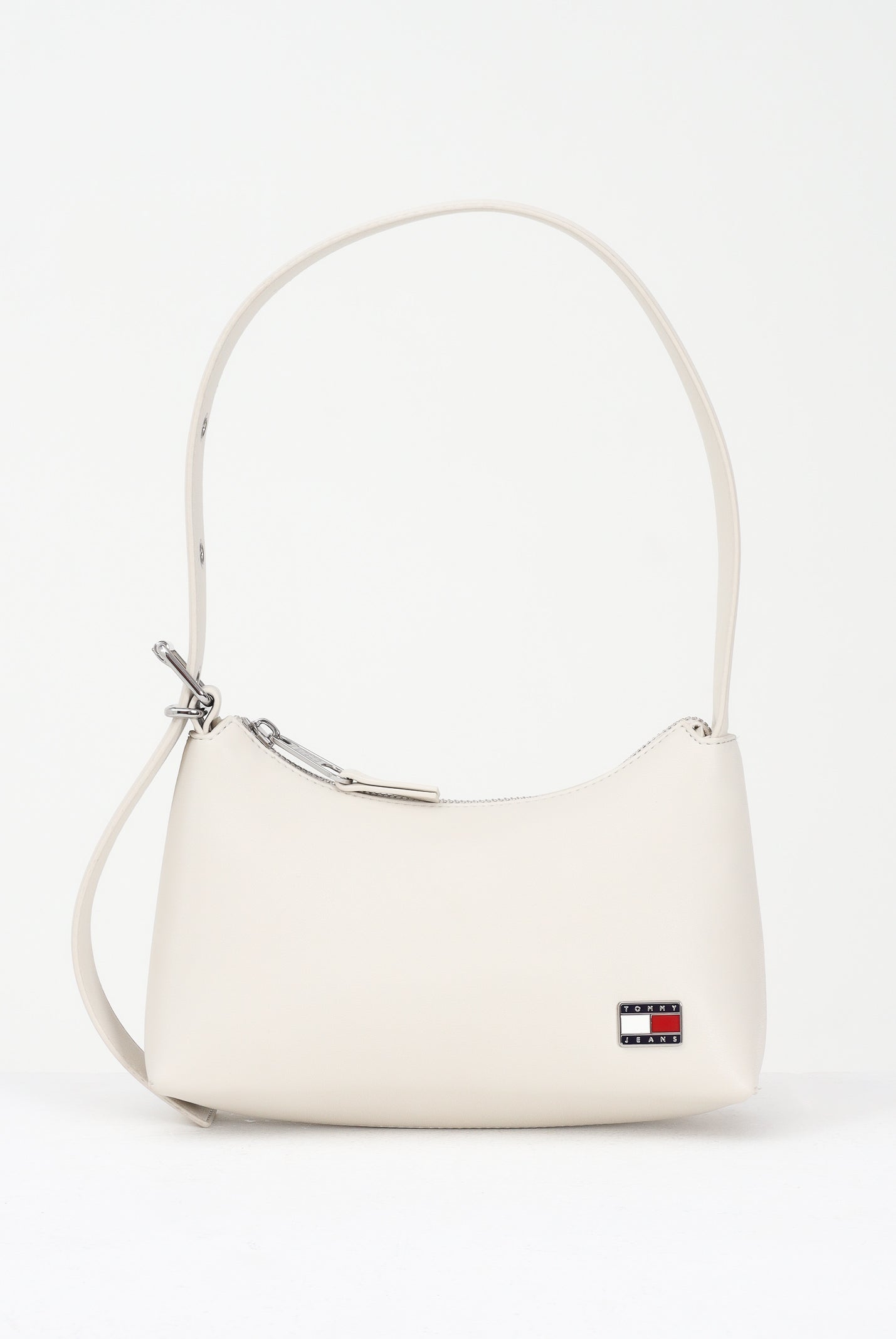 TOMMY JEANS Borsa a spalla panna da donna con logo AW0AW17873 BDS TOMMY JEANS