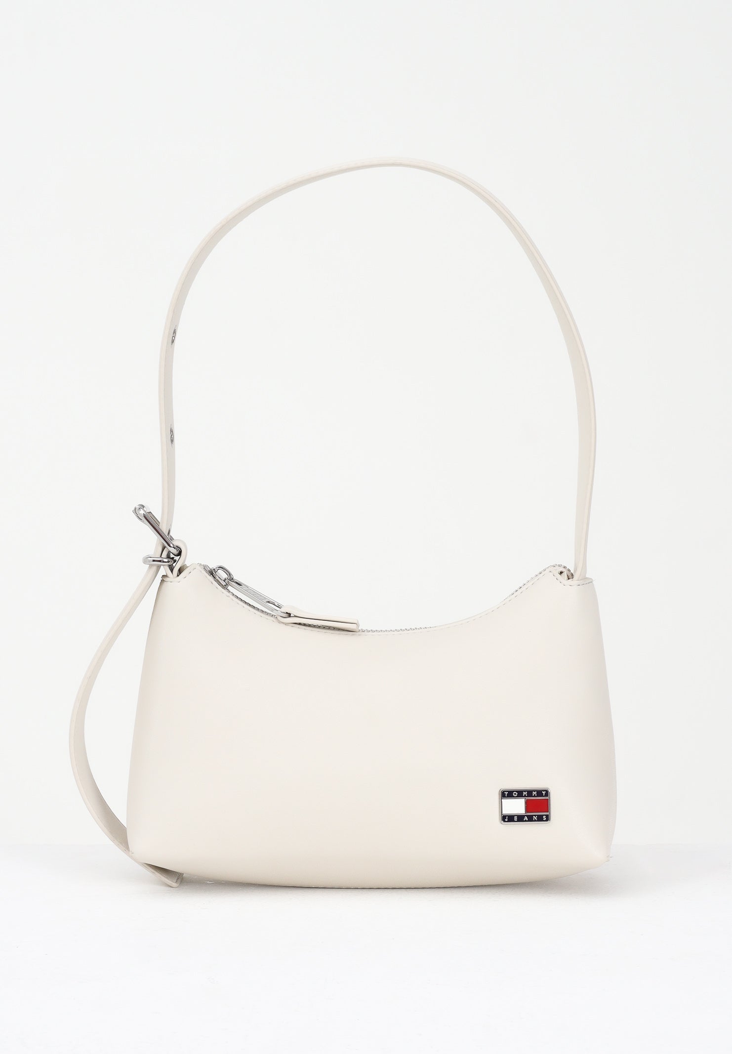 TOMMY JEANS Borsa a spalla panna da donna con logo AW0AW17873 BDS TOMMY JEANS