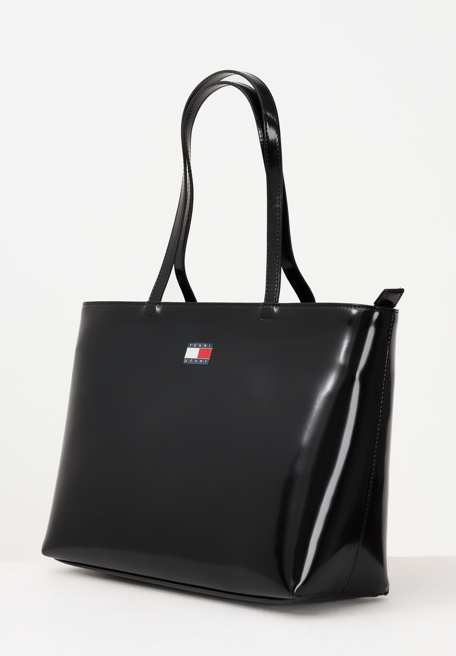 TOMMY JEANS Shopper nera da donna con logo AW0AW18069 BDS TOMMY JEANS