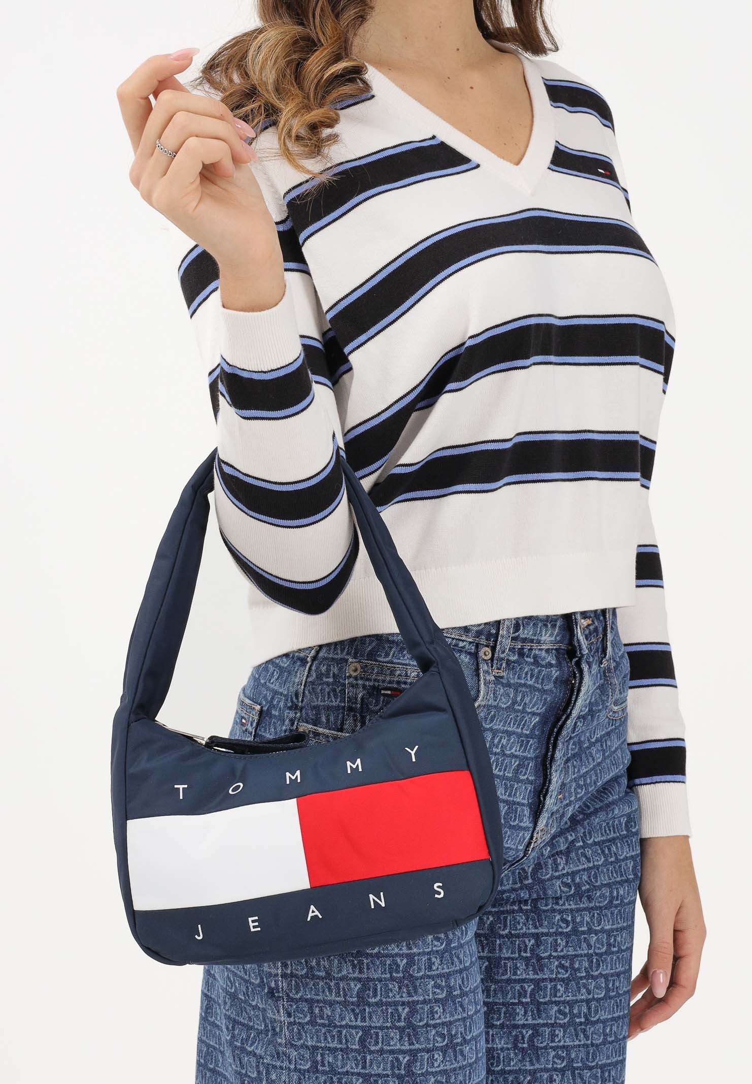 TOMMY JEANS Borsa a spalla Archive blu da donna AW0AW18074 C1G TOMMY JEANS