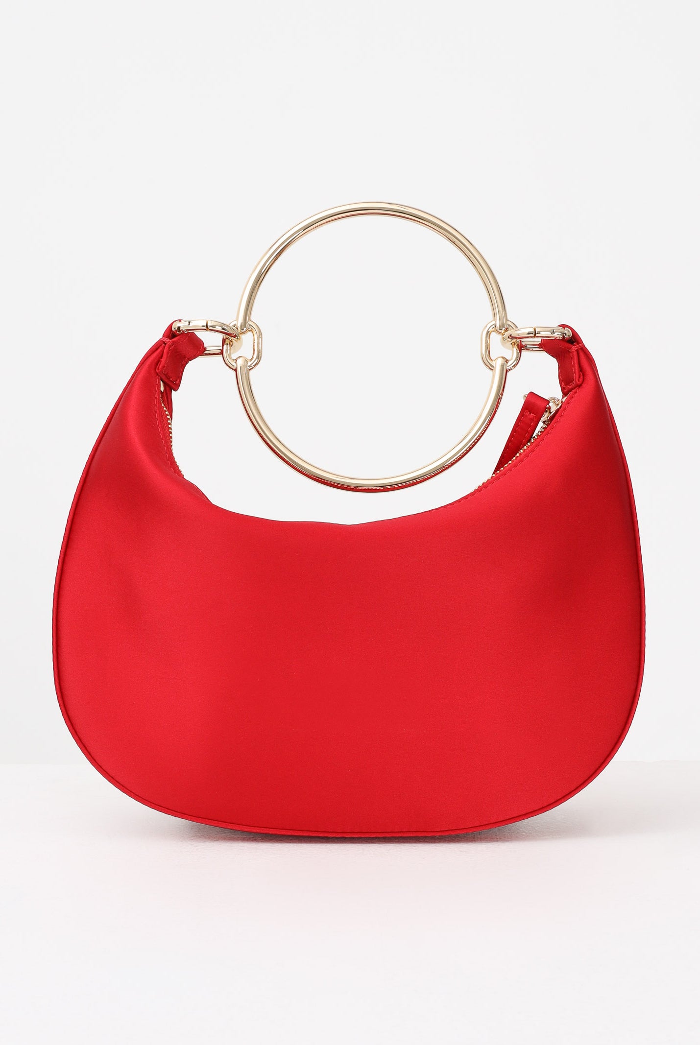 TOMMY HILFIGER Borsa hobo in raso rosso da donna AW0AW18236 XLG TOMMY HILFIGER