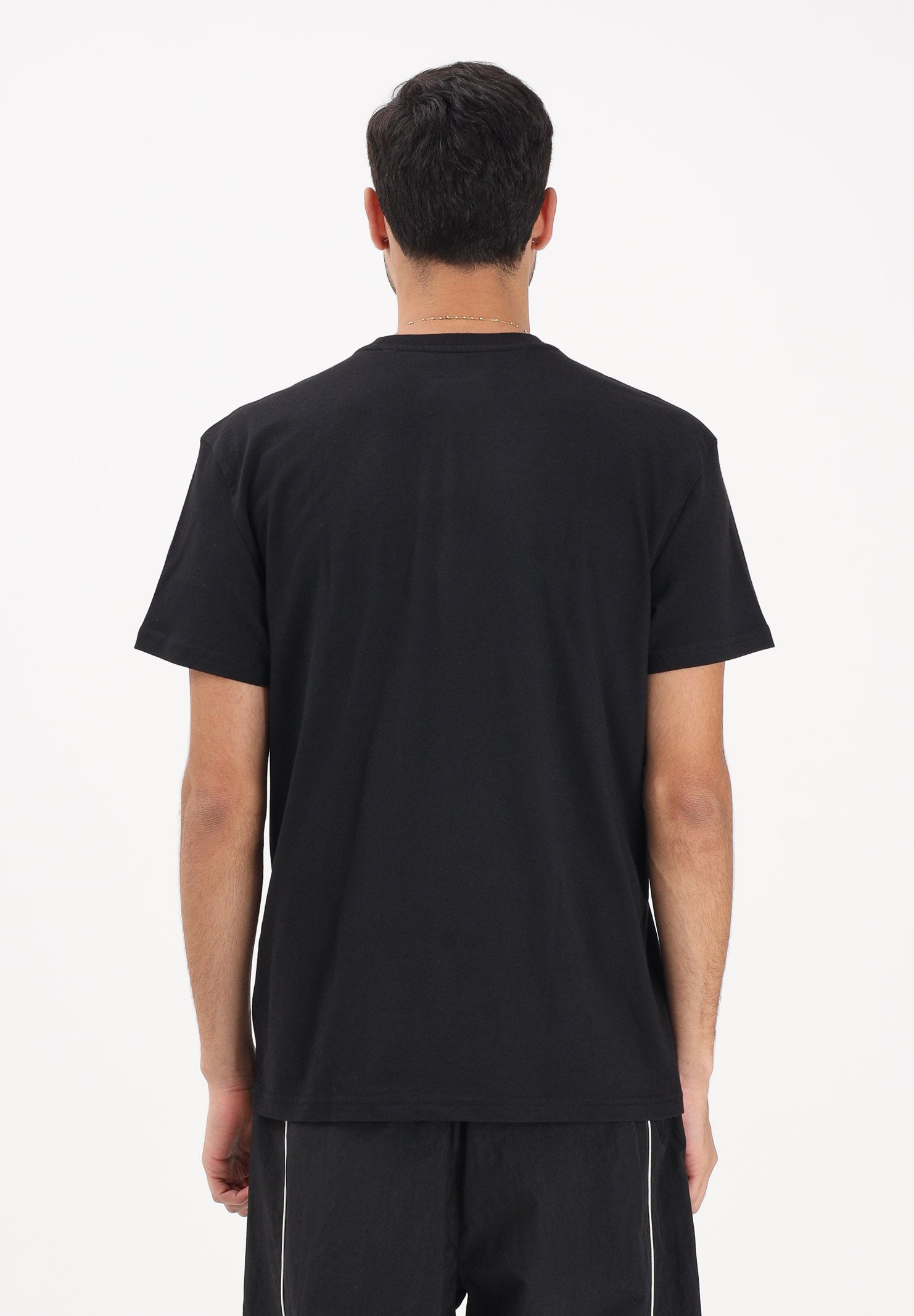 TOMMY JEANS T-shirt a manica corta nera da uomo con logo a timbro DM0DM22317 BDS TOMMY JEANS