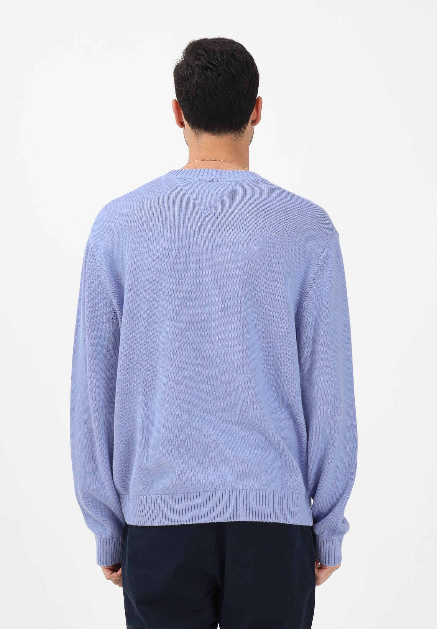 TOMMY JEANS Maglioncino girocollo polvere da uomo con logo DM0DM22401 C5X TOMMY JEANS