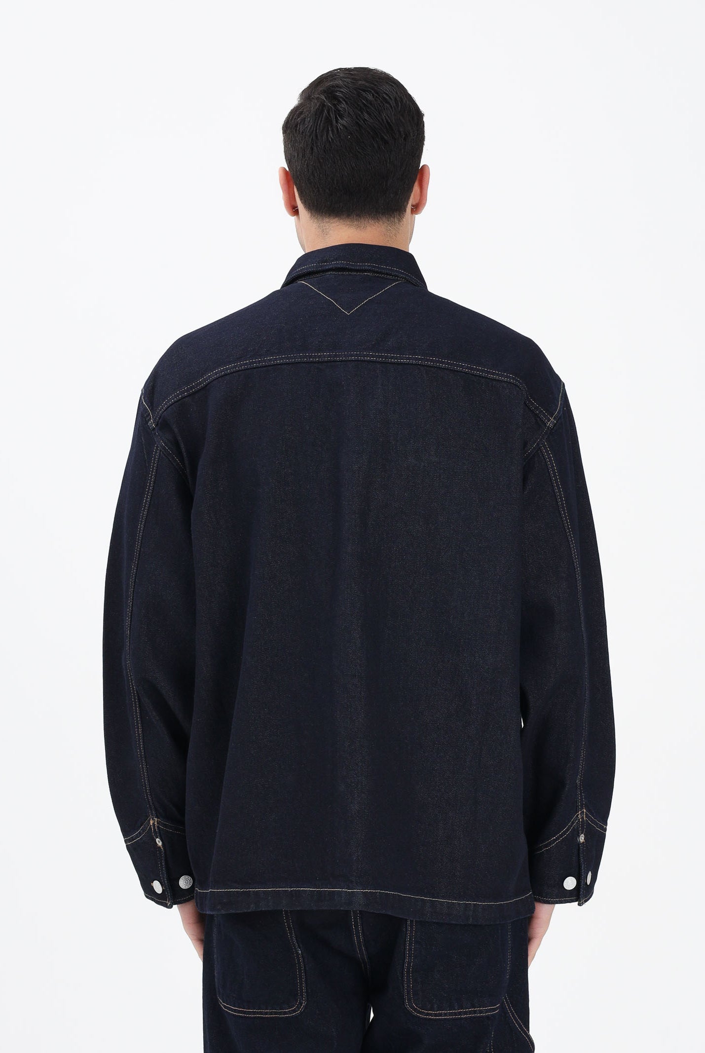 TOMMY JEANS Giubbotto in denim scuro da uomo DM0DM22419 1BK TOMMY JEANS