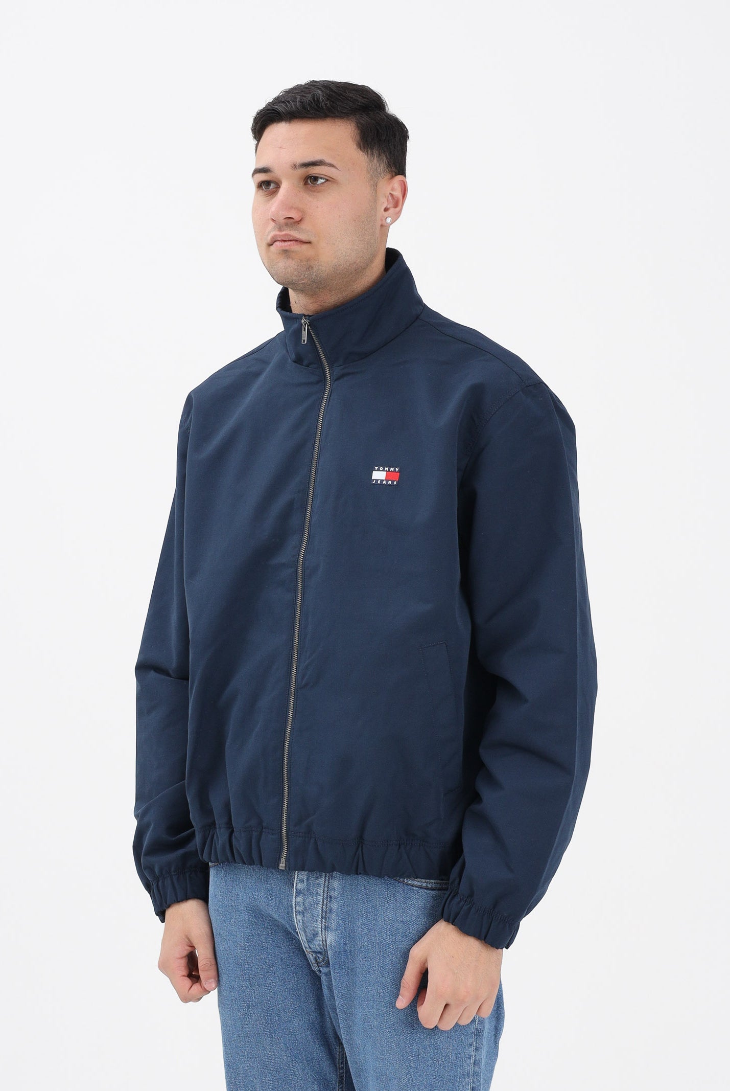 TOMMY JEANS Giacca a vento blu da uomo con logo DM0DM22720 C1G TOMMY JEANS