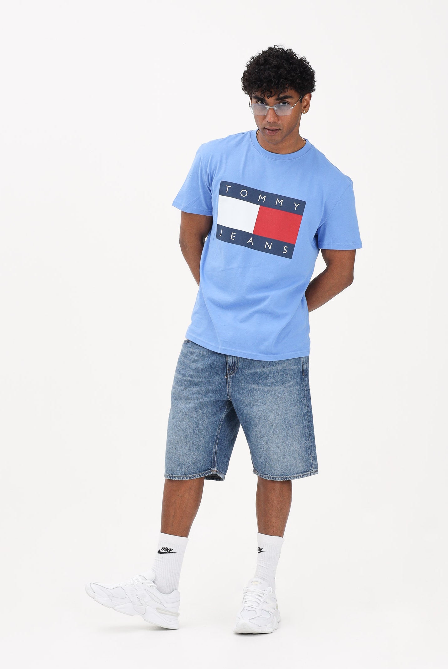 TOMMY JEANS Shorts in denim medio da uomo DM0DM22991 1BK TOMMY JEANS