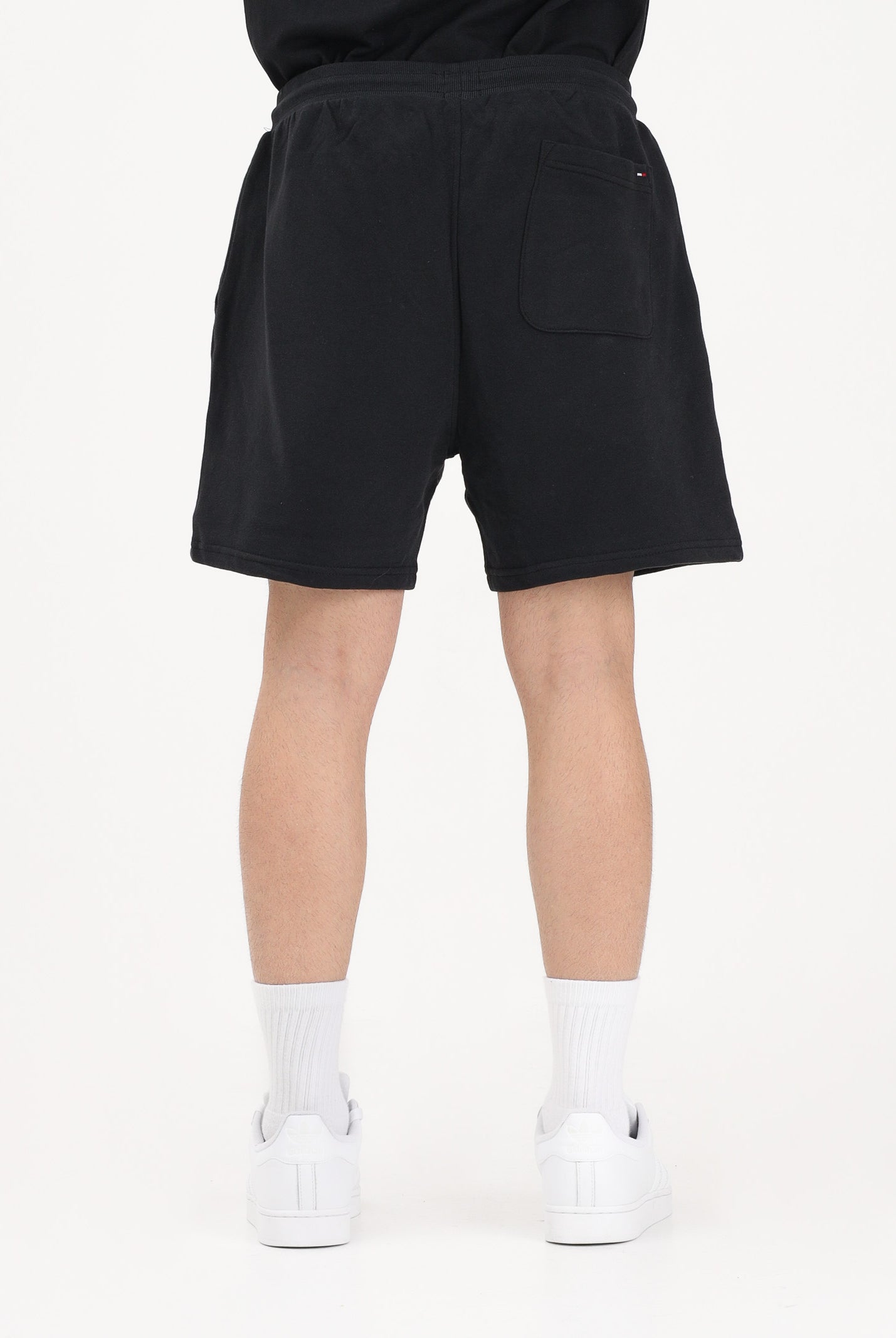 TOMMY JEANS Shorts sportivo nero da uomo con logo DM0DM23017 BDS TOMMY JEANS