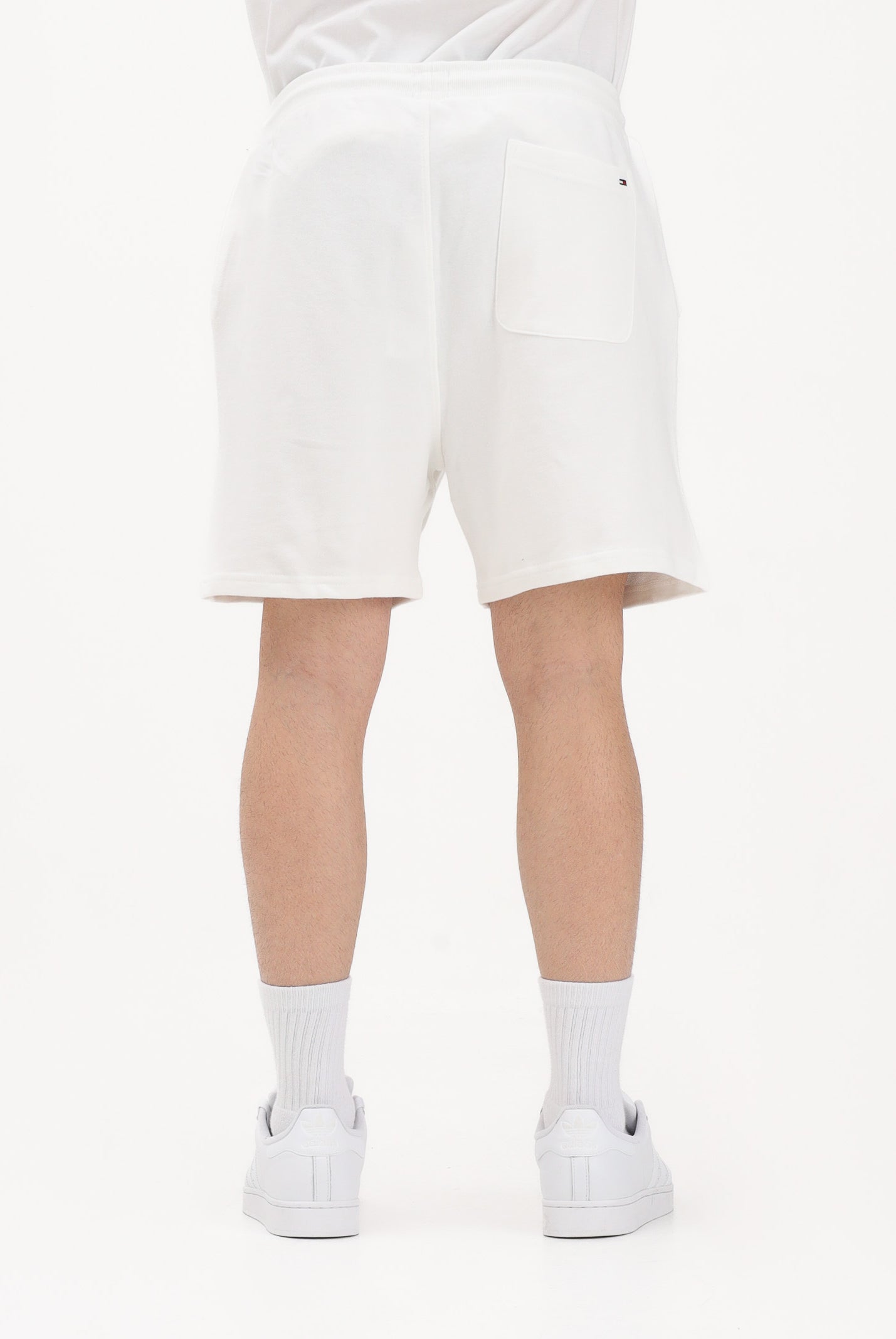 TOMMY JEANS Shorts sportivo bianco da uomo con logo DM0DM23017 YBL TOMMY JEANS