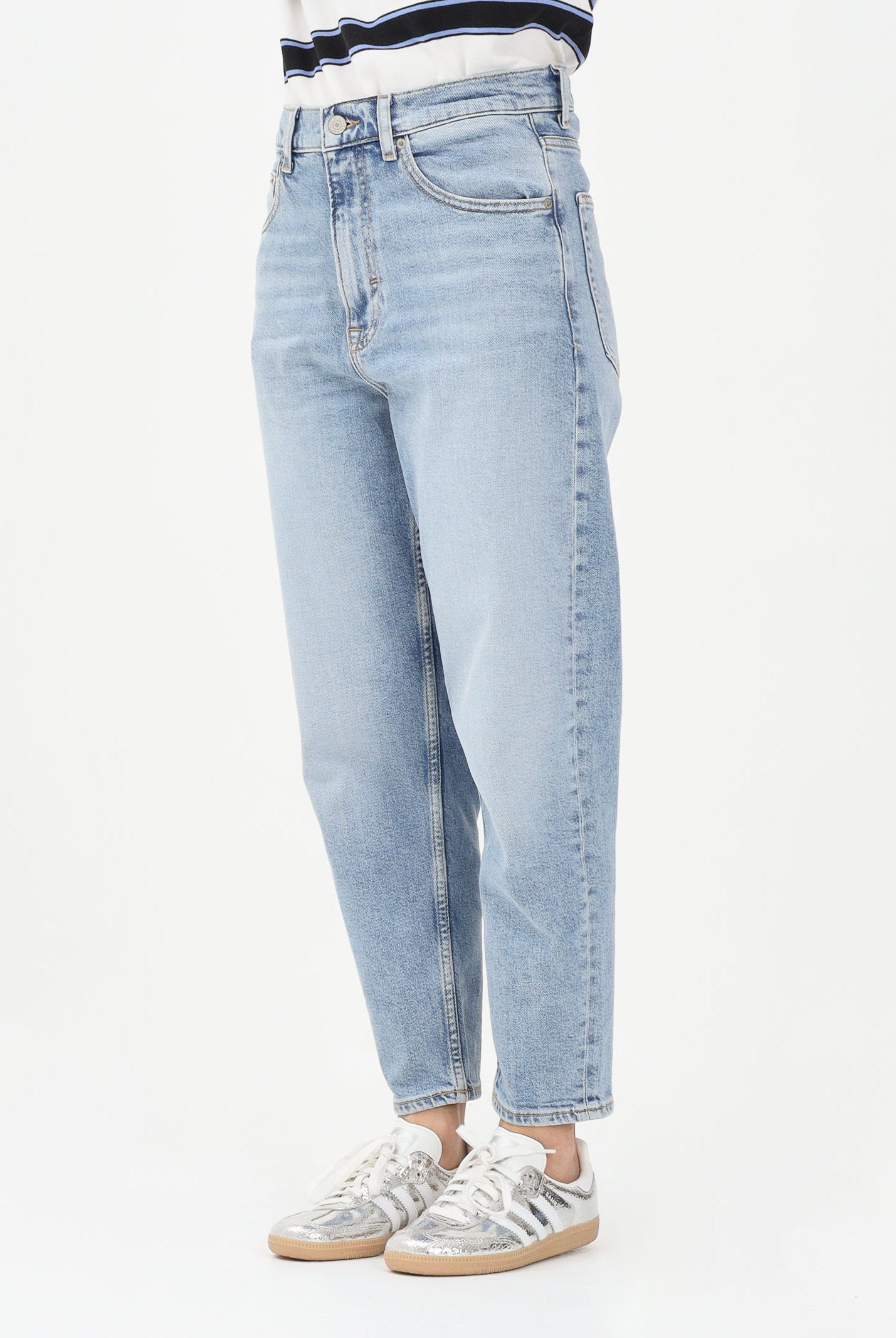 TOMMY JEANS Jeans in denim chiaro da donna mom fit DW0DW20041 1AB TOMMY JEANS