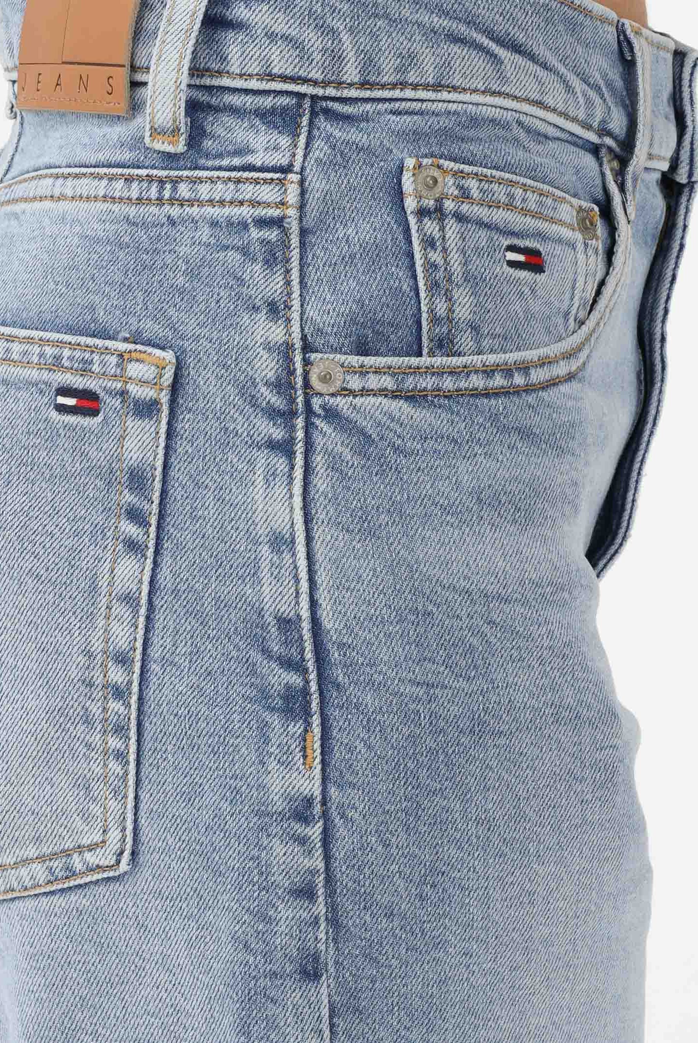 TOMMY JEANS Jeans in denim chiaro da donna mom fit DW0DW20041 1AB TOMMY JEANS
