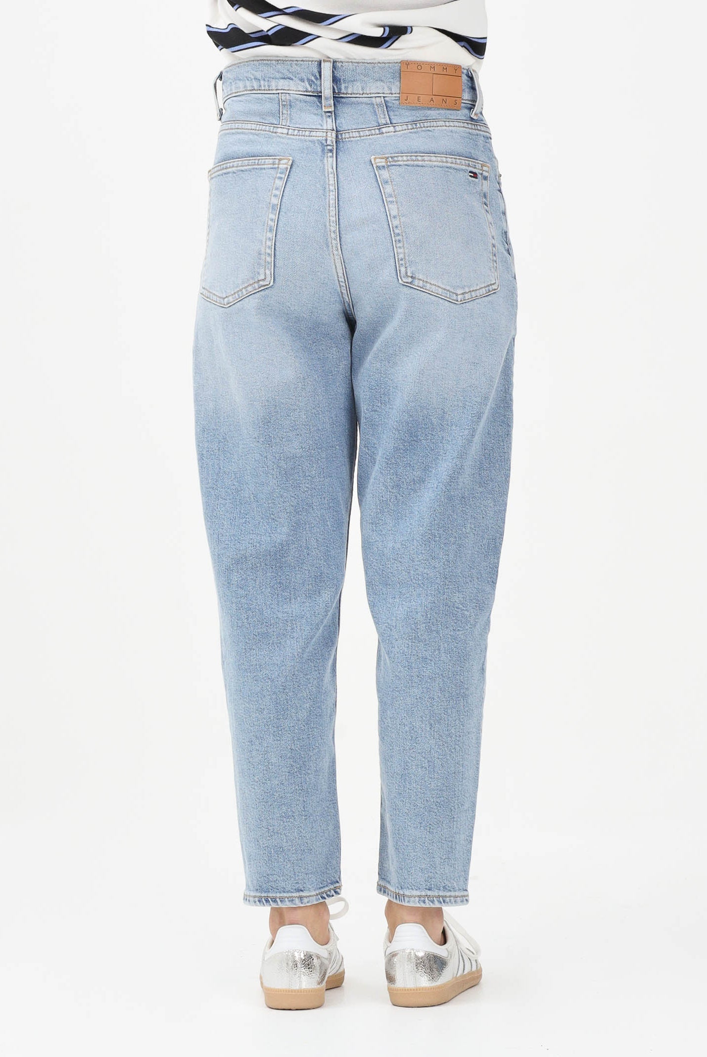 TOMMY JEANS Jeans in denim chiaro da donna mom fit DW0DW20041 1AB TOMMY JEANS