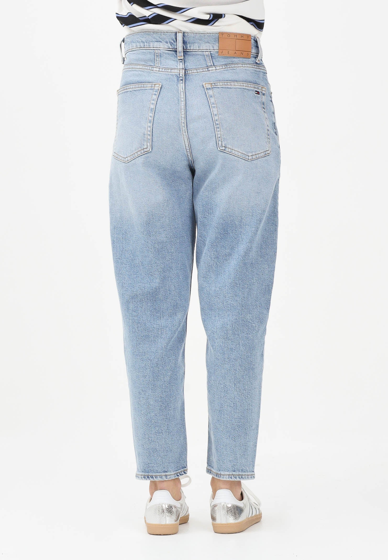 TOMMY JEANS Jeans in denim chiaro da donna mom fit DW0DW20041 1AB TOMMY JEANS
