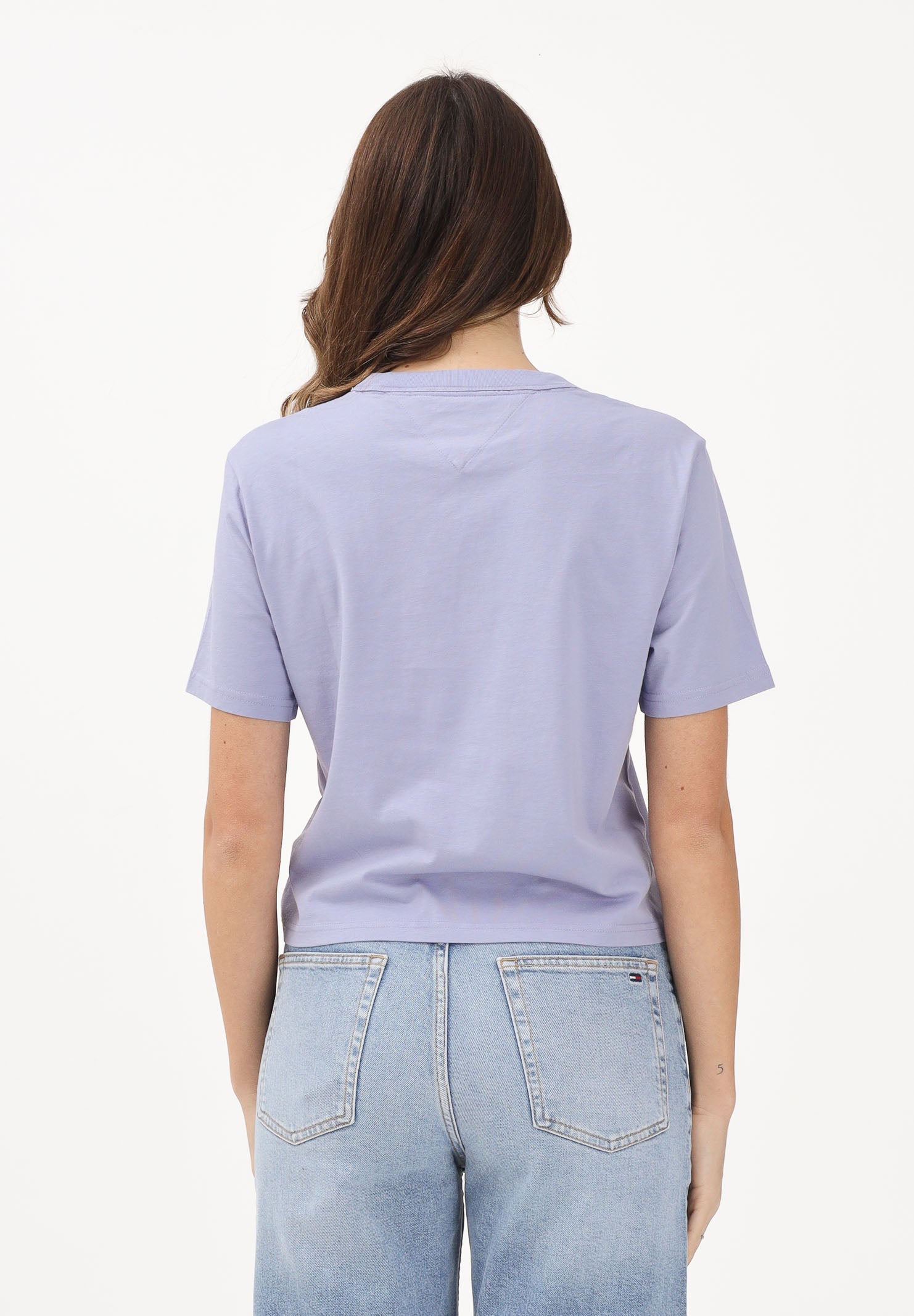 TOMMY JEANS T-shirt a manica corta Boxy Badge lilla da donna DW0DW22202 C5U TOMMY JEANS