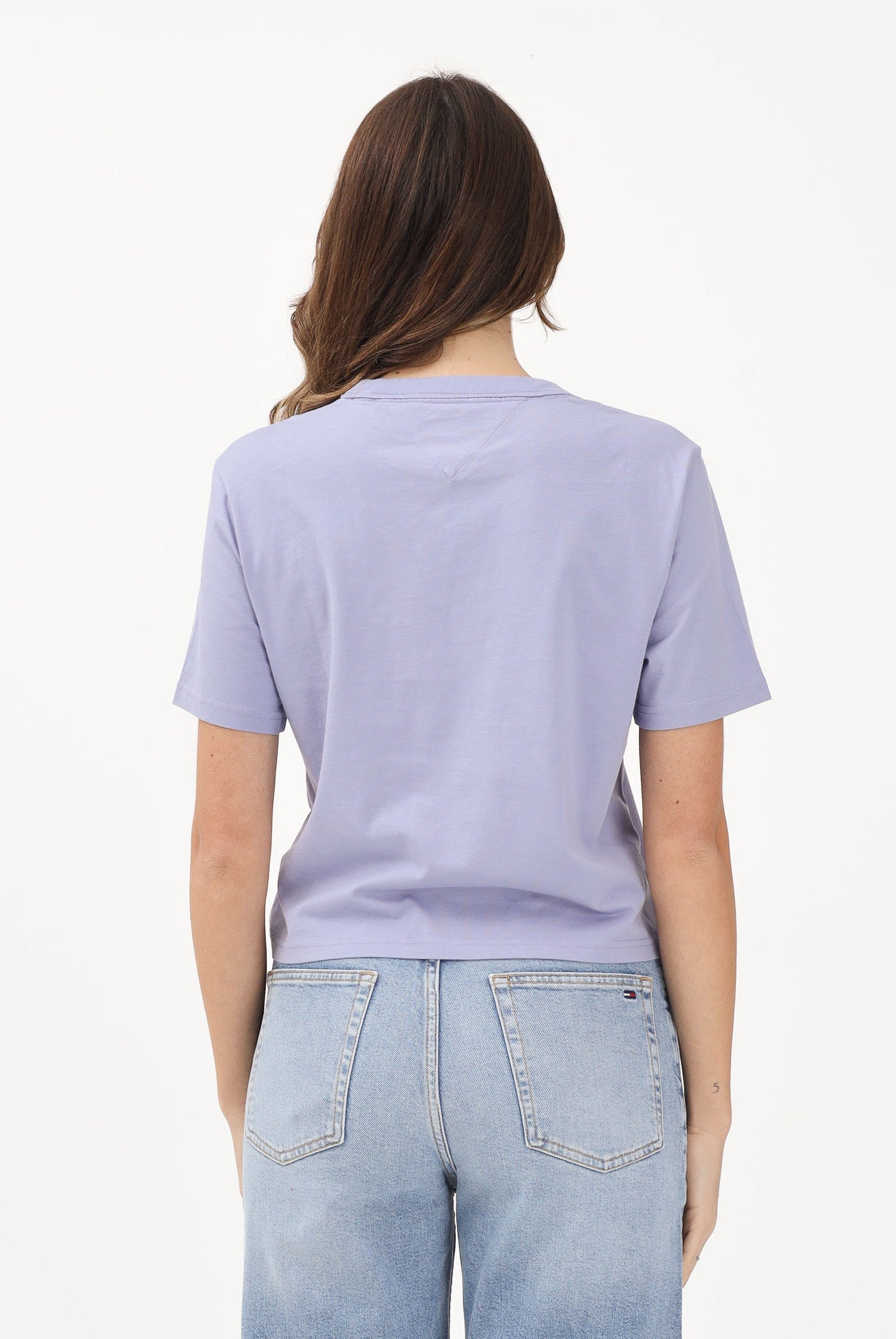 TOMMY JEANS T-shirt a manica corta Boxy Badge lilla da donna DW0DW22202 C5U TOMMY JEANS