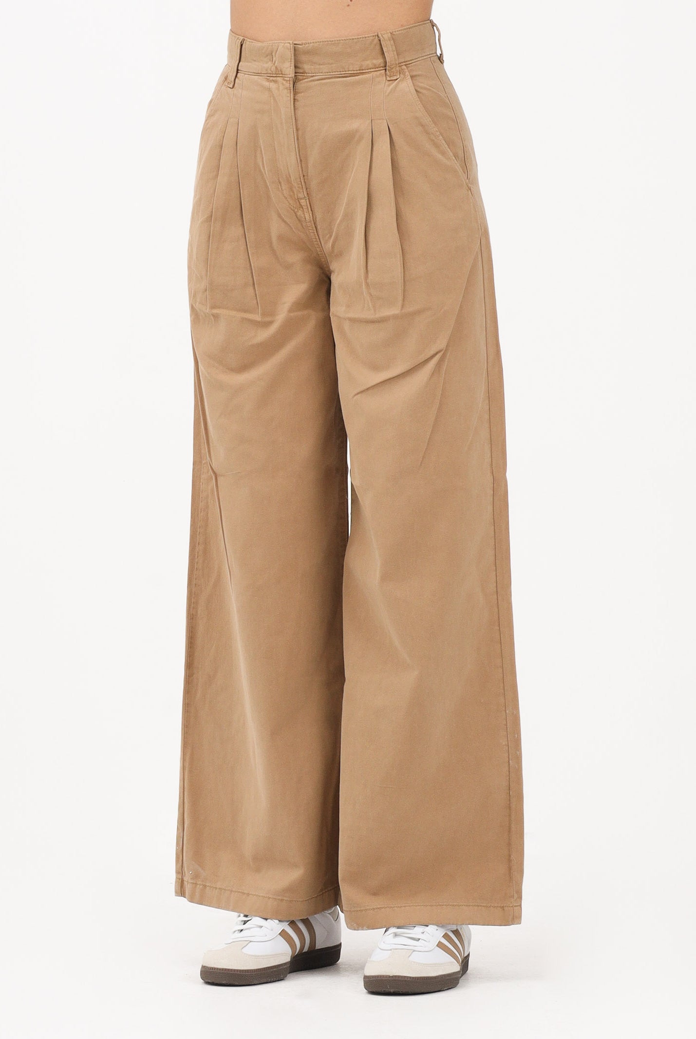 TOMMY JEANS Pantalone a gamba larga cammello da donna DW0DW22634 GV7 TOMMY JEANS