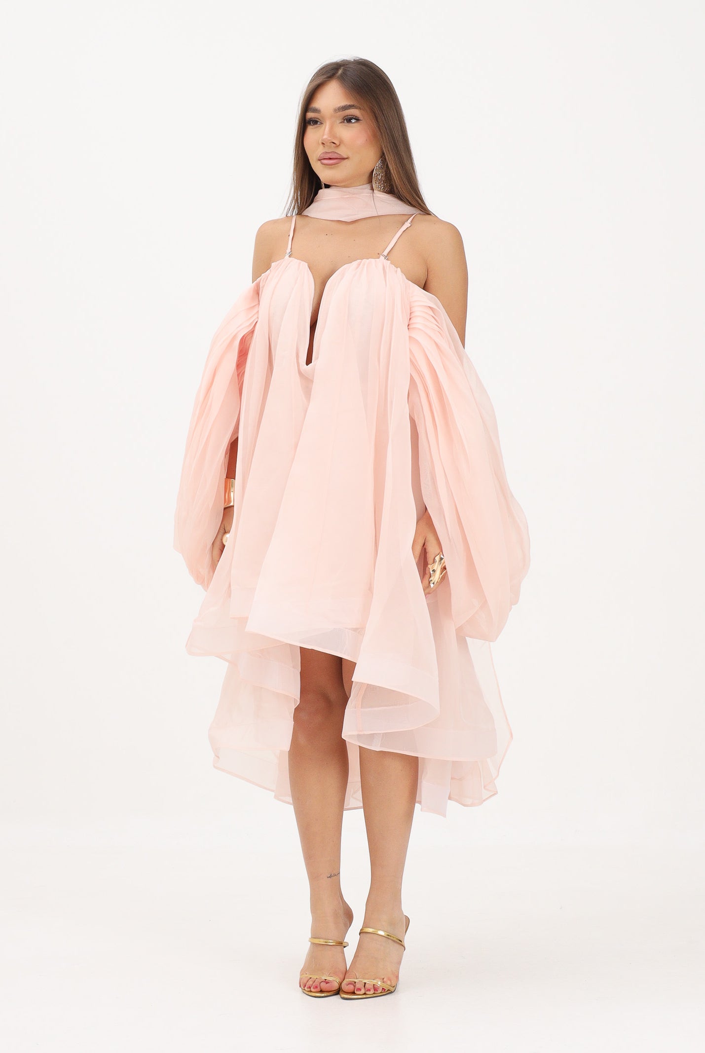 TPN abito midi DUNSTER ABITO PESCA Pesca rosa donna. DUNSTER PE TPN
