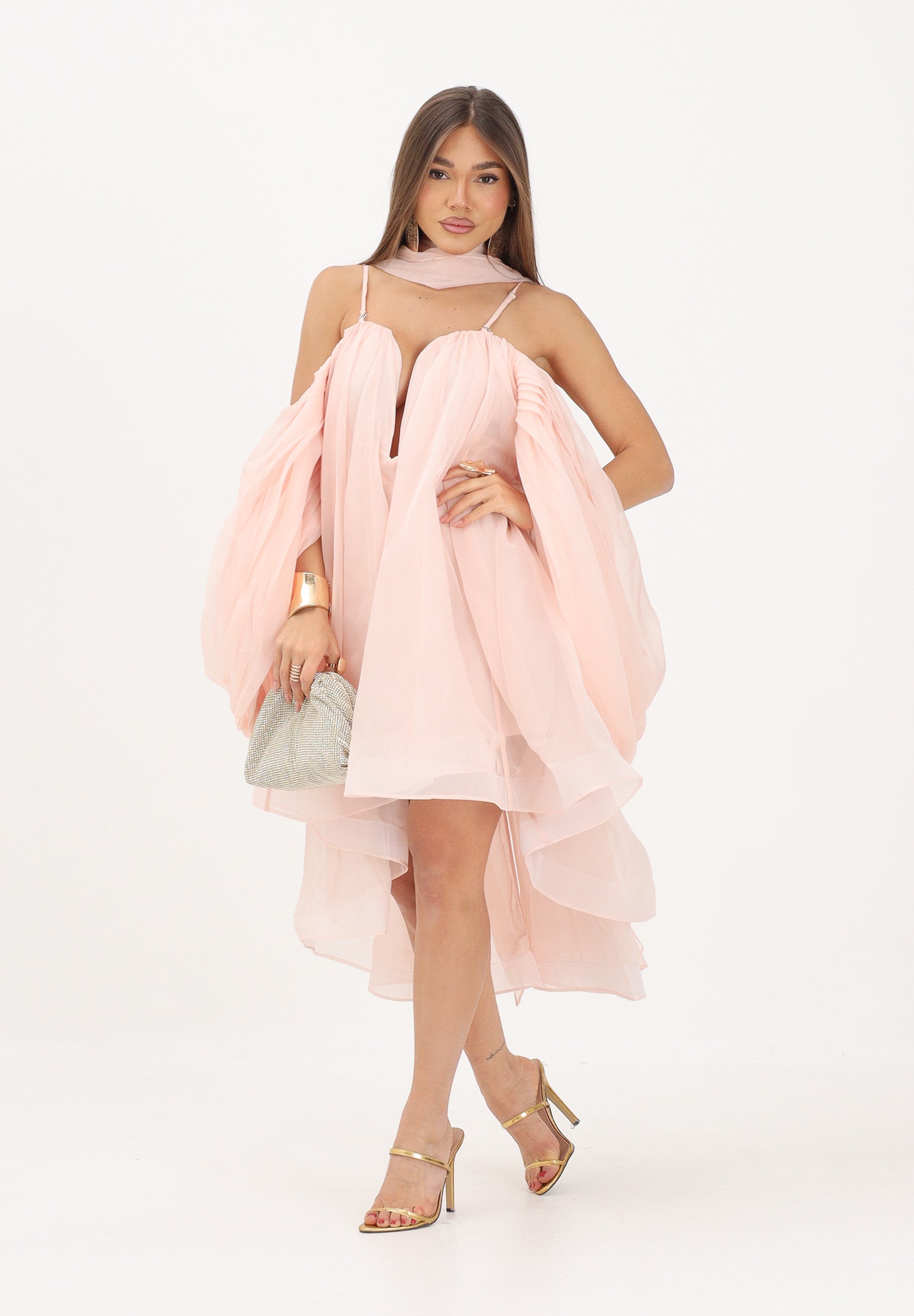 TPN abito midi DUNSTER ABITO PESCA Pesca rosa donna. DUNSTER PE TPN