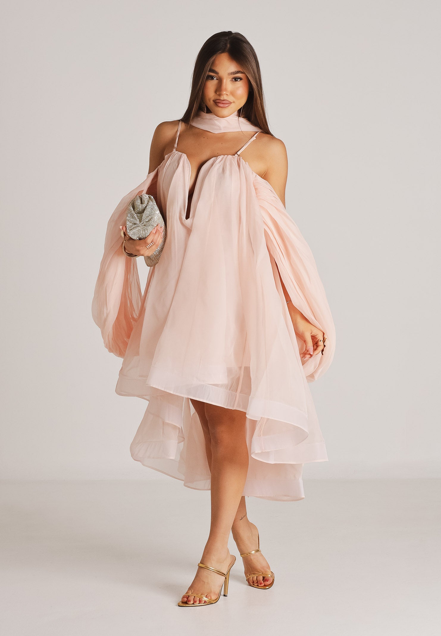 TPN abito midi DUNSTER ABITO PESCA Pesca rosa donna. DUNSTER PE TPN