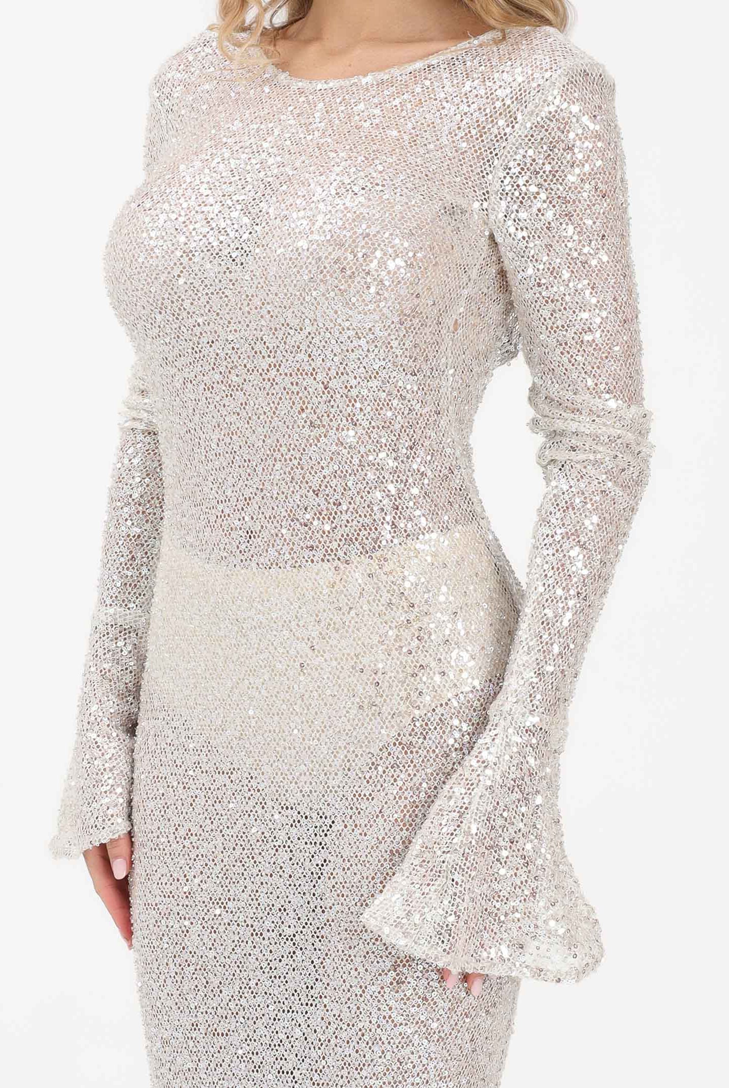 TWENTY FOURHAITCH Abito lungo NEW TEXAS champagne da donna A0130CHA62P CH TWENTY FOURHAITCH