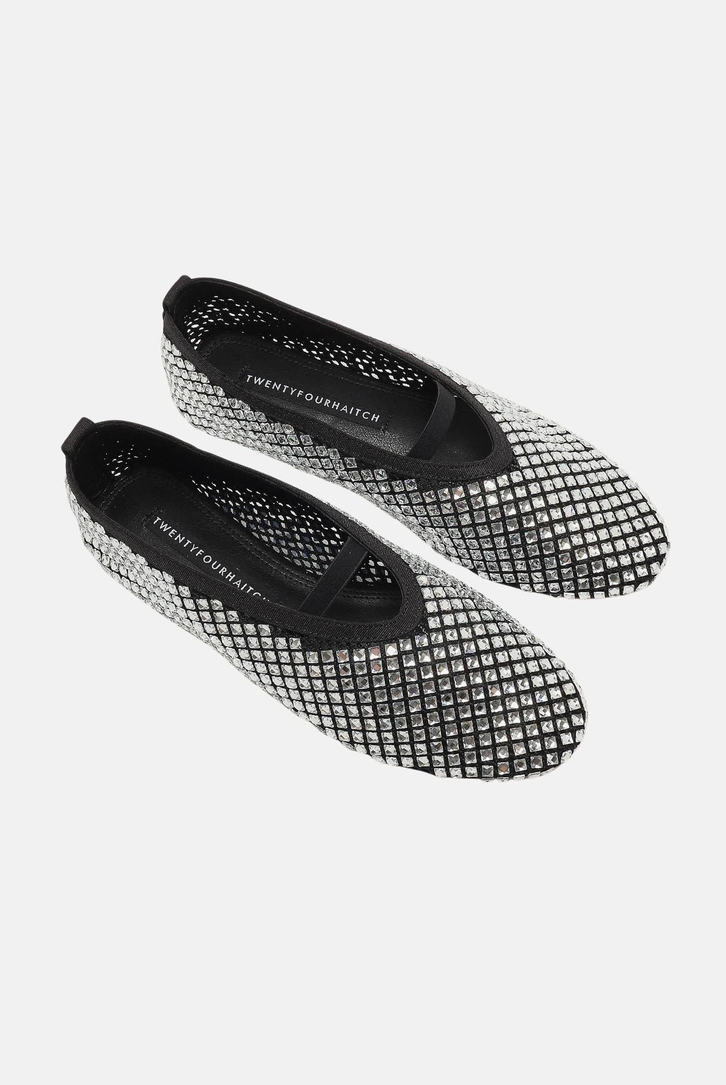 TWENTY FOURHAITCH Ballerine BOUNTY nere e argento da donna S0114NER NER TWENTY FOURHAITCH