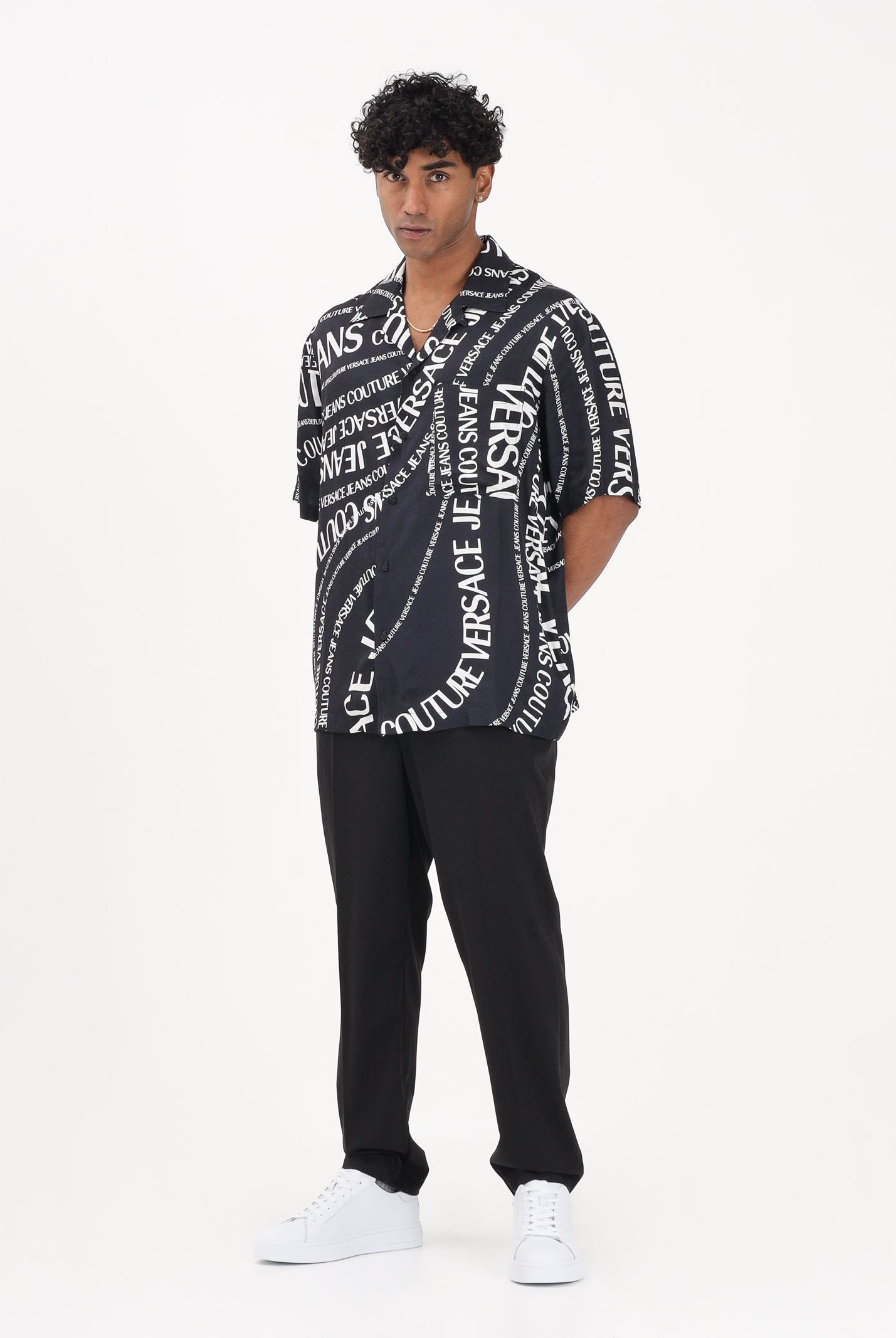 VERSACE JEANS COUTURE Pantalone elegante nero da uomo 80GAA128N0702 899 VERSACE JEANS COUTURE
