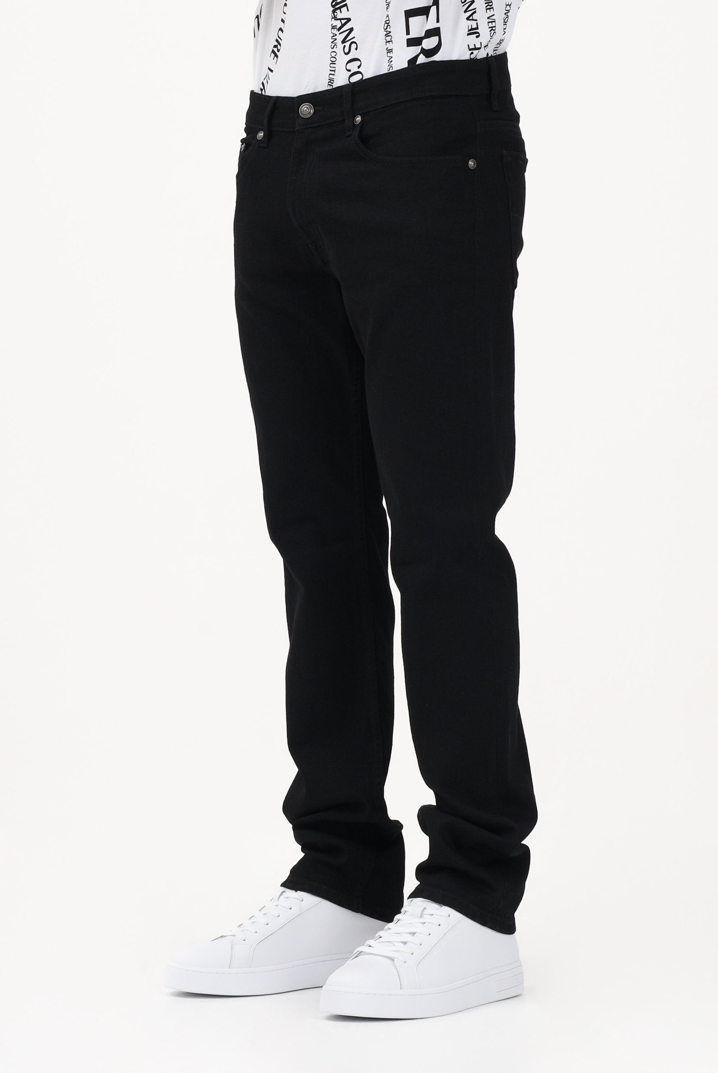 VERSACE JEANS COUTURE Jeans nero da uomo 80GAB5S0CDW00 909 VERSACE JEANS COUTURE
