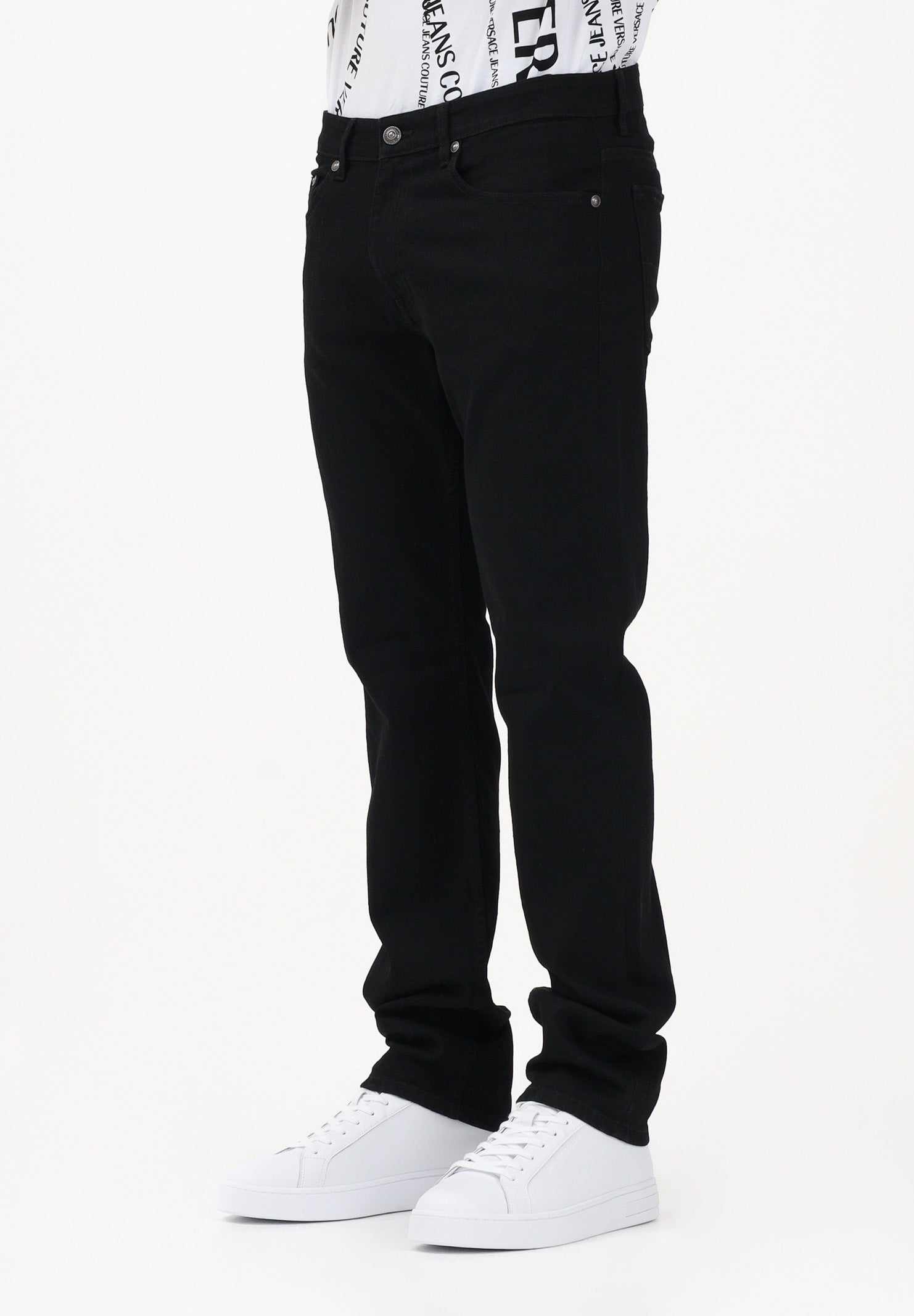 VERSACE JEANS COUTURE Jeans nero da uomo 80GAB5S0CDW00 909 VERSACE JEANS COUTURE