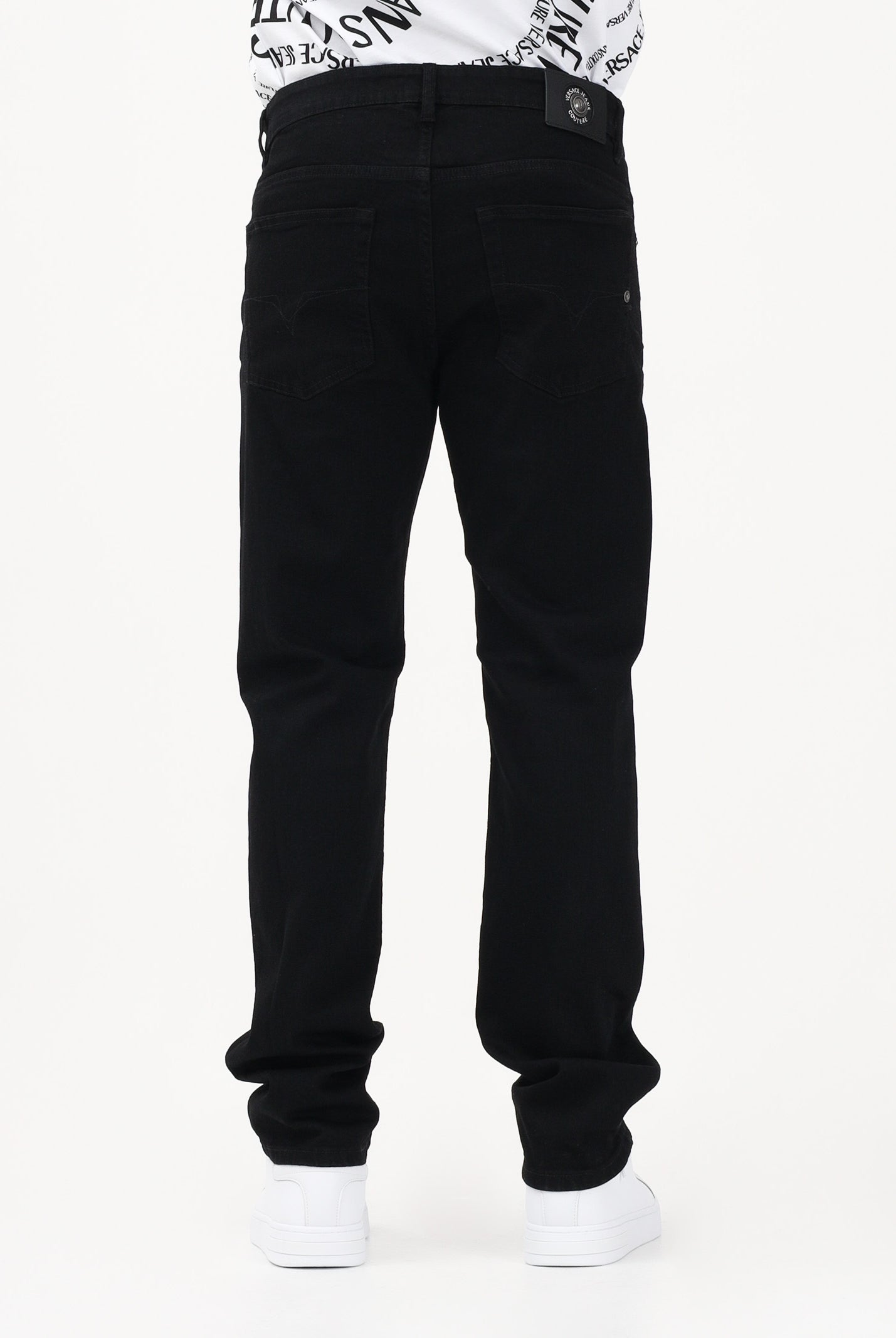 VERSACE JEANS COUTURE Jeans nero da uomo 80GAB5S0CDW00 909 VERSACE JEANS COUTURE