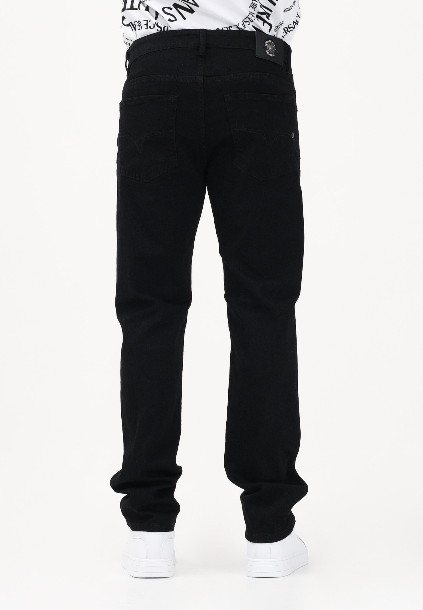 VERSACE JEANS COUTURE Jeans nero da uomo 80GAB5S0CDW00 909 VERSACE JEANS COUTURE