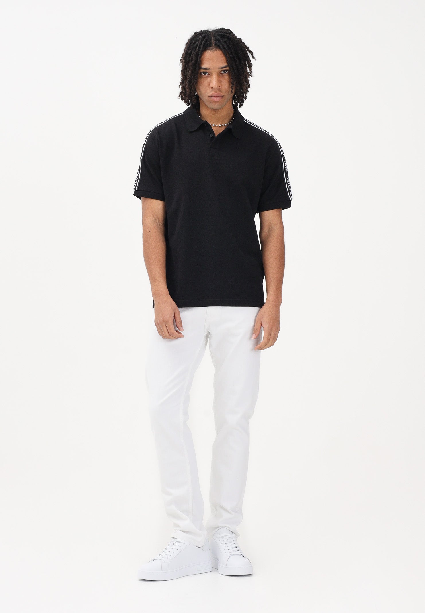 VERSACE JEANS COUTURE Jeans in denim bianco da uomo 80GAB5S0CEWCA 003 VERSACE JEANS COUTURE