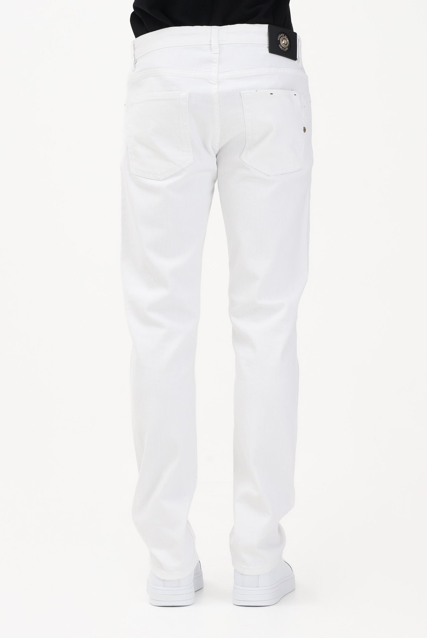 VERSACE JEANS COUTURE Jeans in denim bianco da uomo 80GAB5S0CEWCA 003 VERSACE JEANS COUTURE