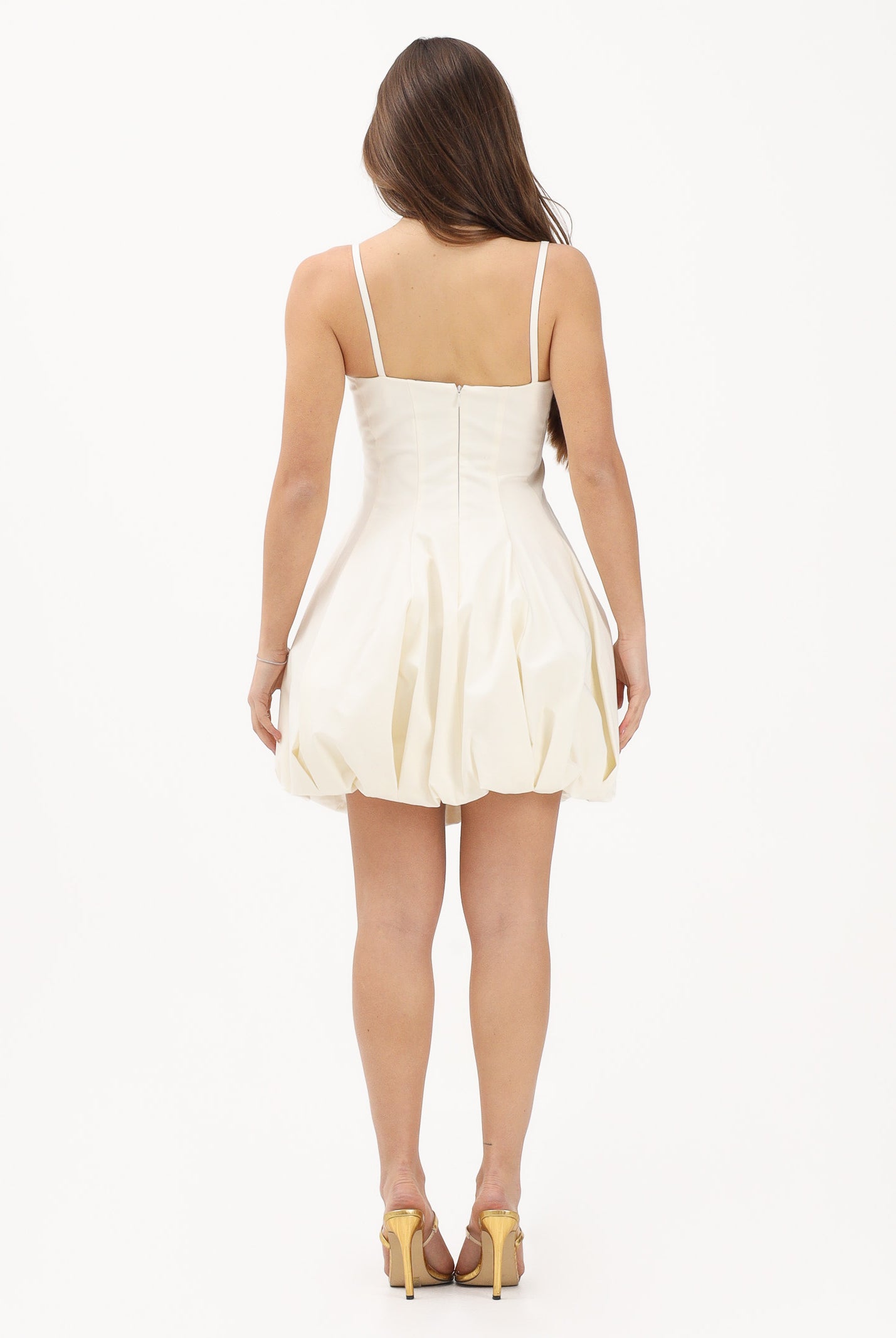 VERSACE JEANS COUTURE Abito corto panna da donna con dettaglio gioiello 80HAO900N0715 039 VERSACE JEANS COUTURE