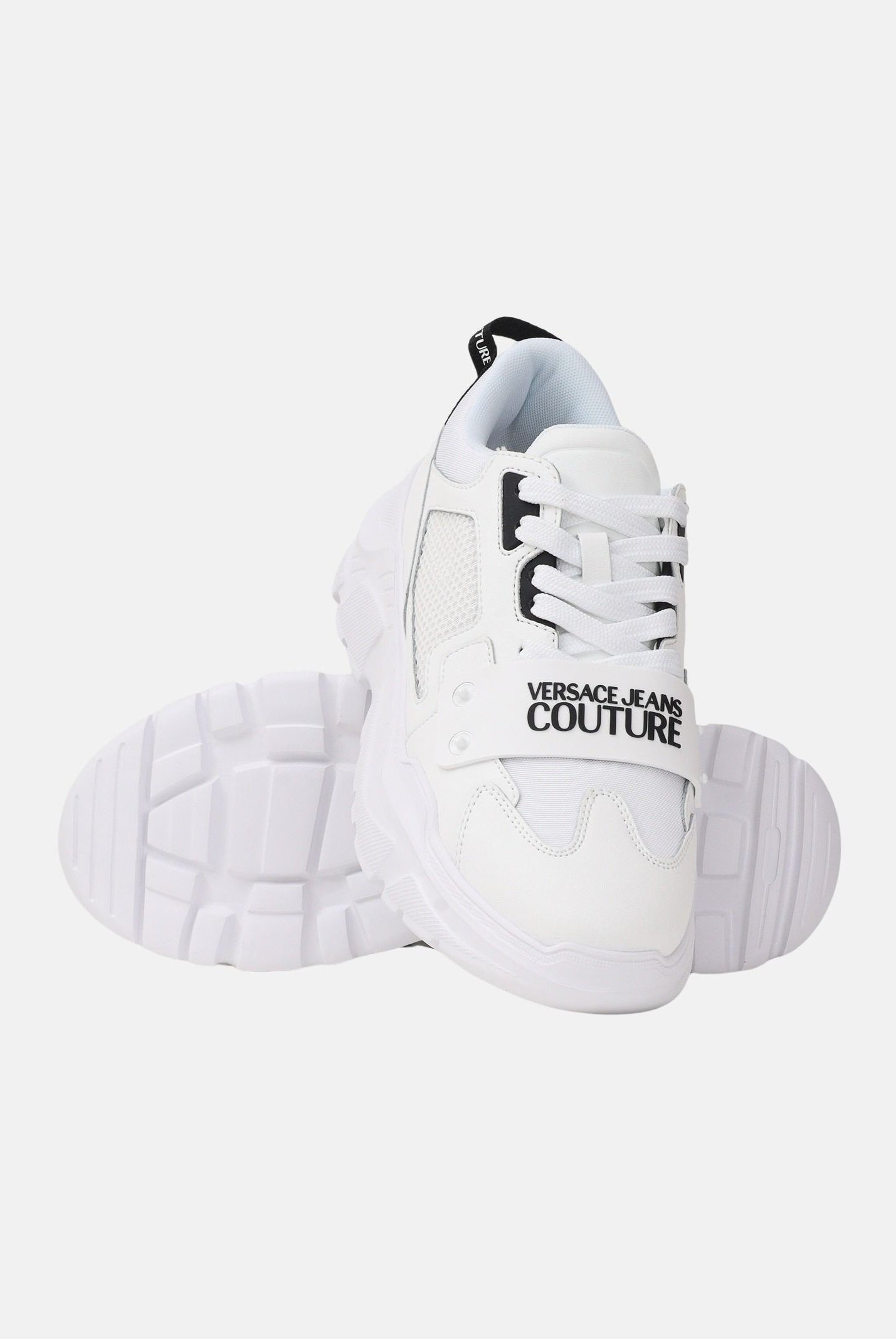 VERSACE JEANS COUTURE Sneakers bianche da uomo con logo 80YA3SC4ZSE20 003 VERSACE JEANS COUTURE
