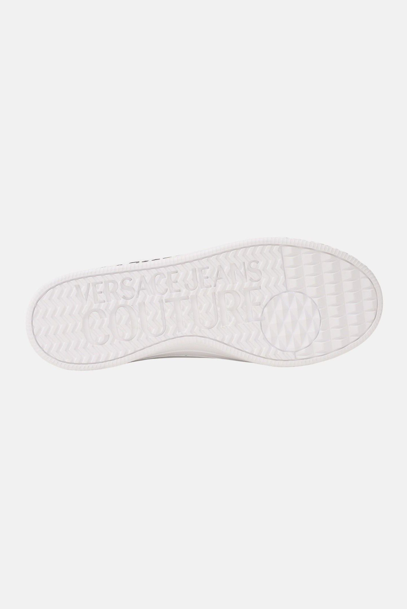 VERSACE JEANS COUTURE Sneakers bianche e nere da uomo con logo 80YA3SKCZPB83 003 VERSACE JEANS COUTURE