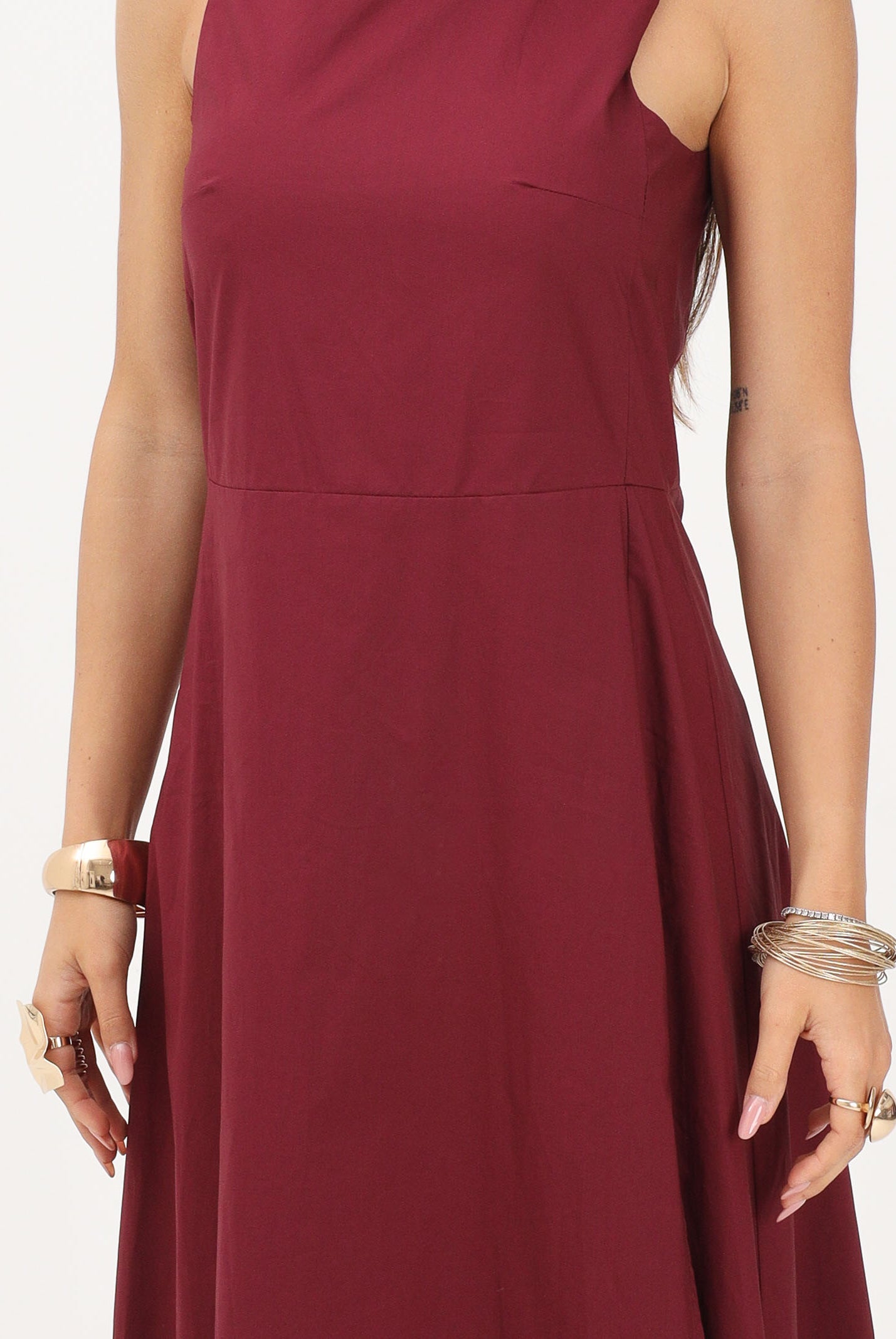 VICOLO abito lungo elegante bordeaux donna. AB1814 BO VICOLO