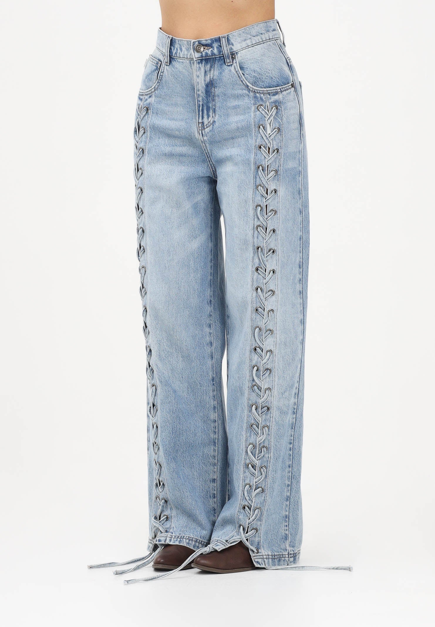 VICOLO Jeans Cora in denim chiaro da donna DAB5012 DECH VICOLO