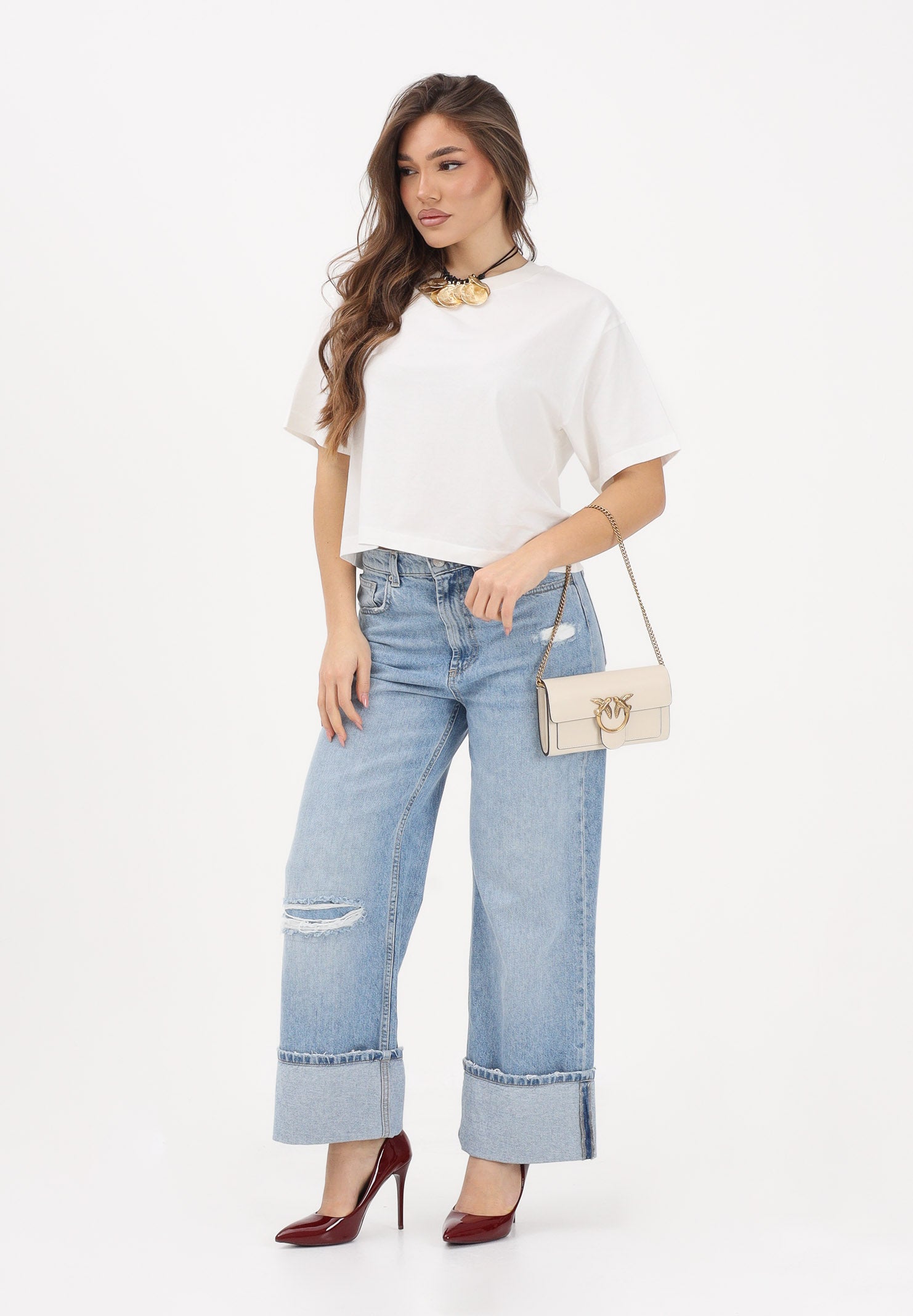 VICOLO Jeans KENDALL in denim chiaro da donna DAB5026 ADE VICOLO