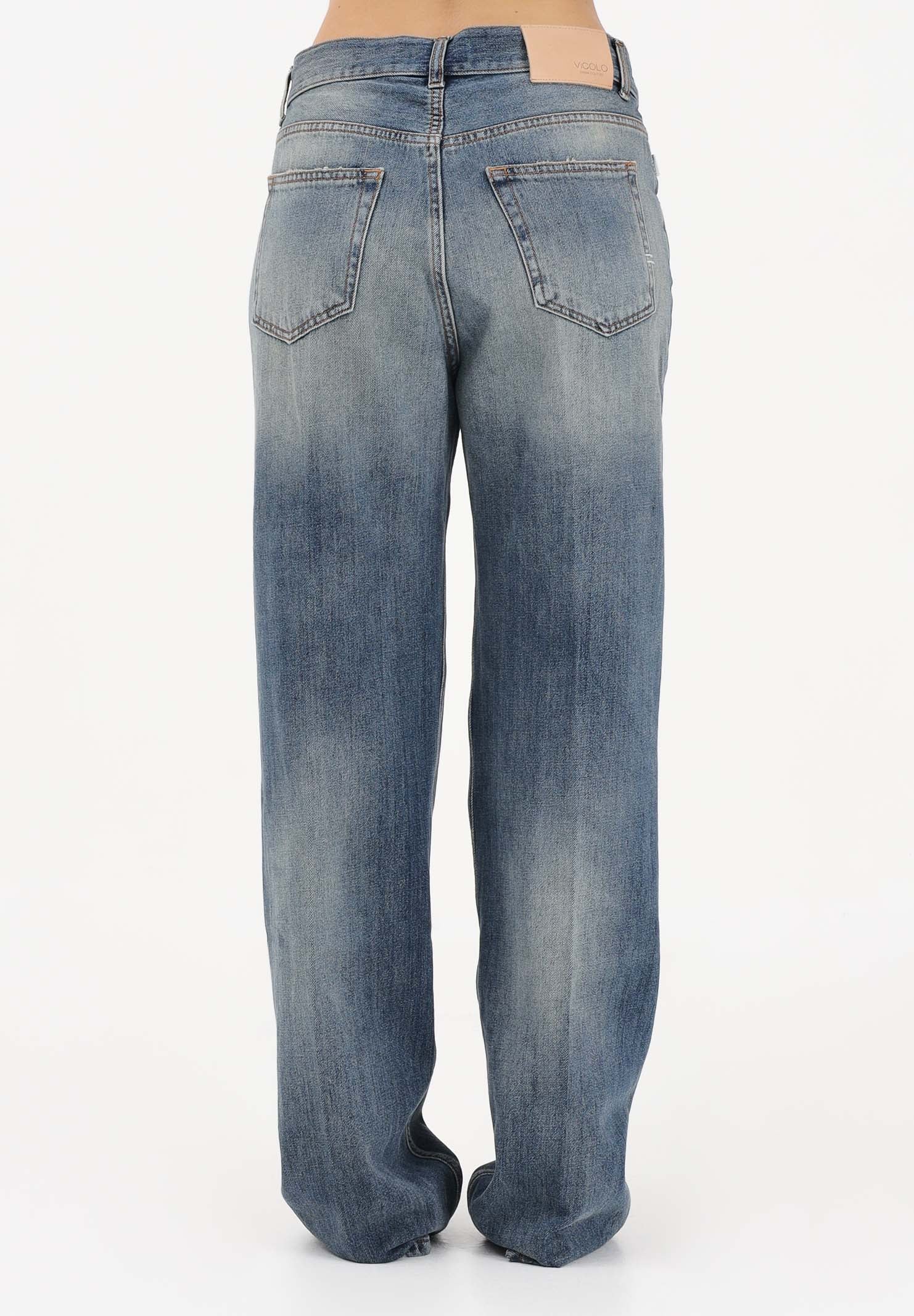 VICOLO Jeans Adriana in denim medio da donna con leggere sfumature used DAB5035 DEBL VICOLO