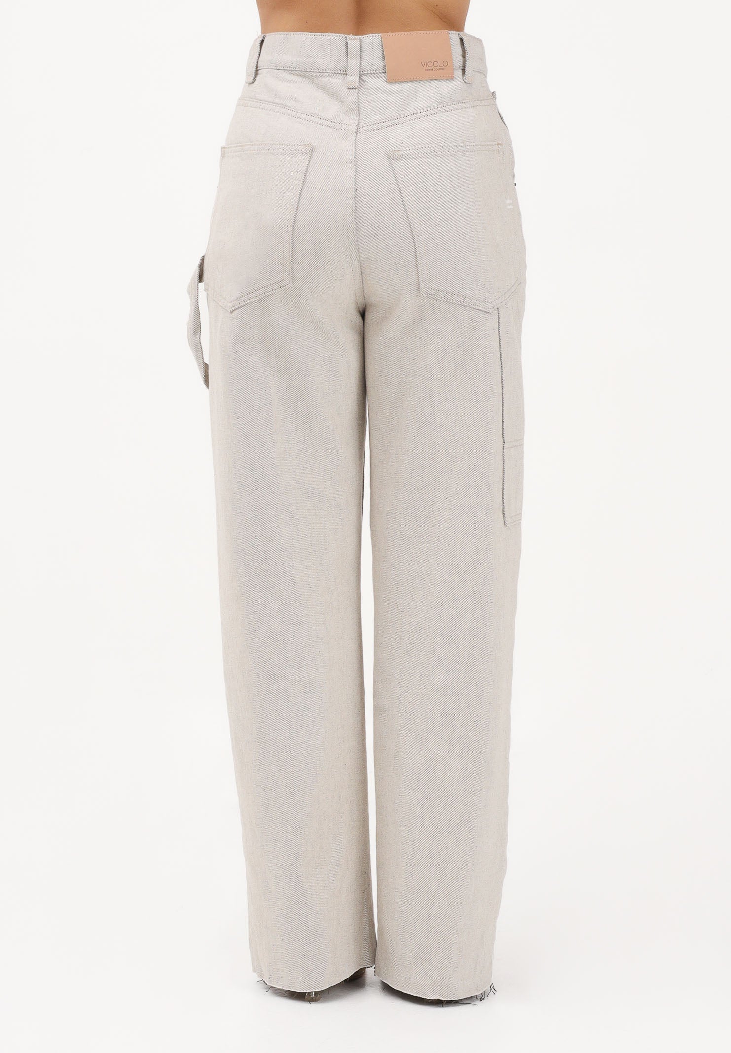 VICOLO Jeans Lena in denim grigio sabbiato da donna DAB5073 ABU06 VICOLO
