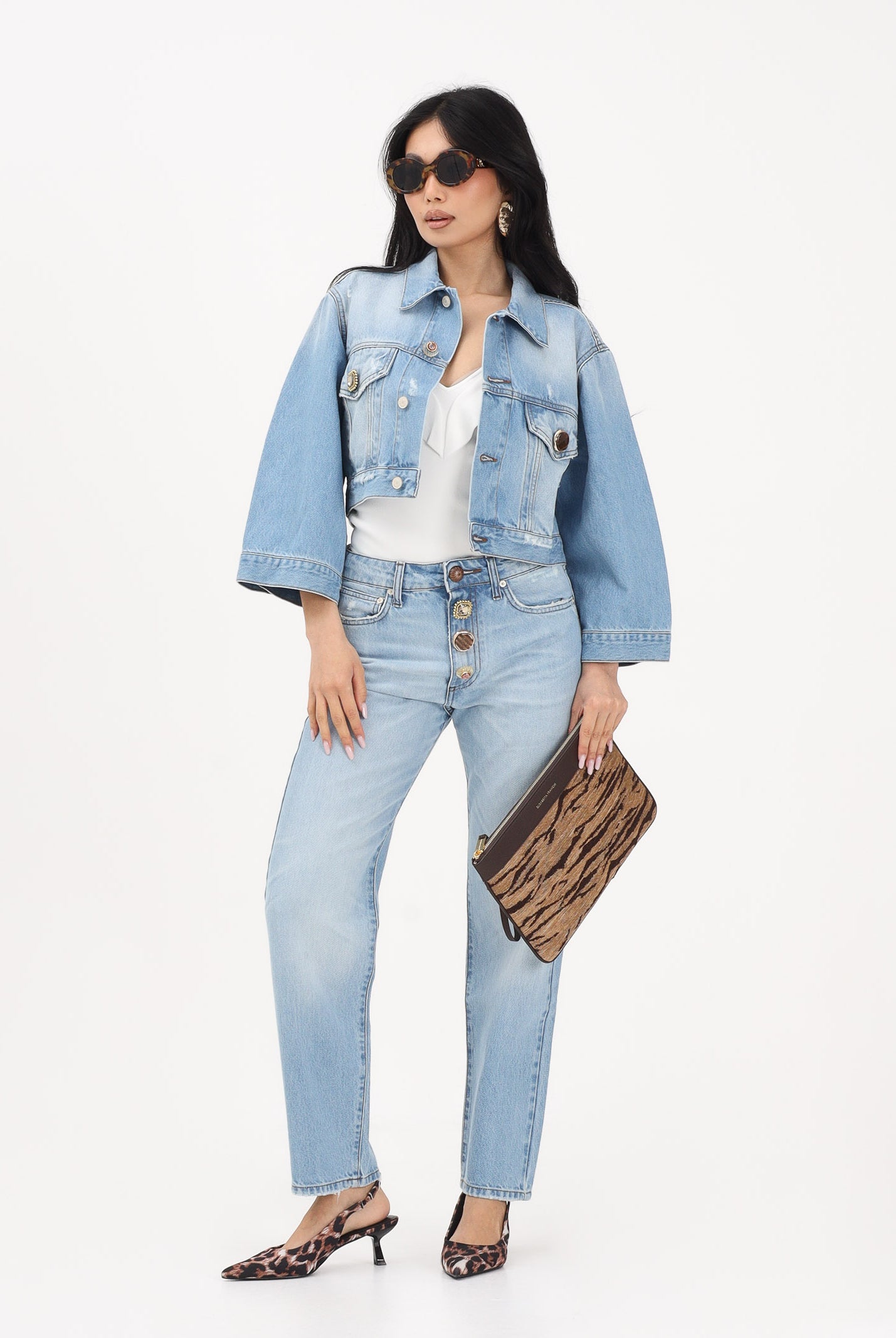 VICOLO Jeans Zoe in denim chiaro da donna DAB5106 DECH VICOLO