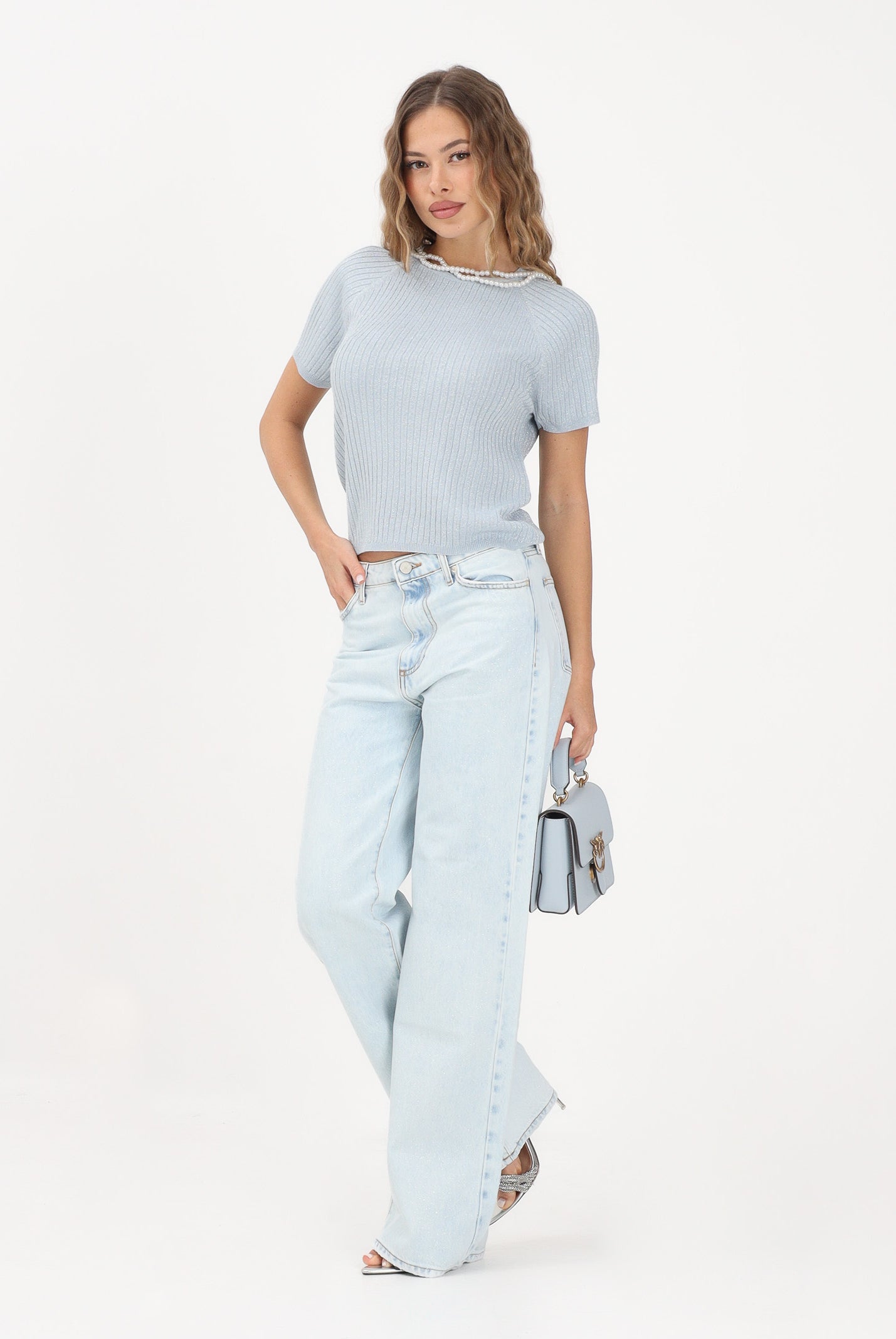 VICOLO Jeans Zeno in denim chiaro da donna DAB5115 DECH VICOLO